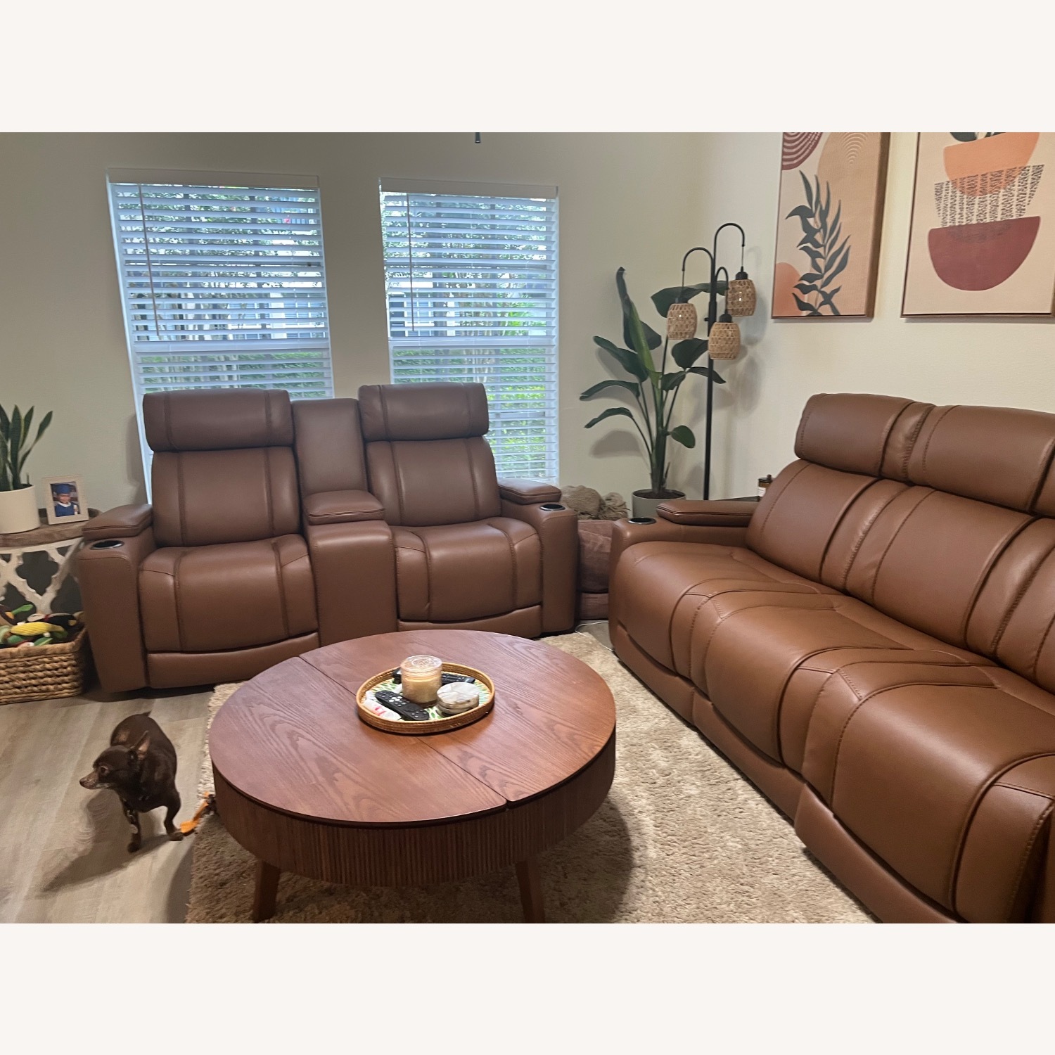 Haven Leather Power Recliner Loveseat - image-3