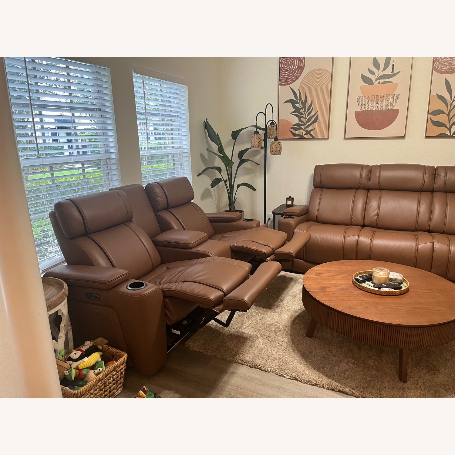 Haven Leather Power Recliner Loveseat - image-2