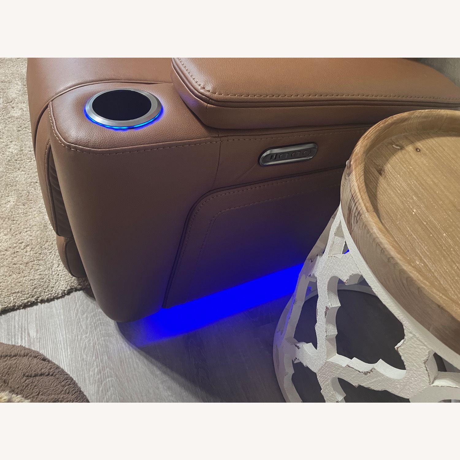 Haven Leather Power Recliner Loveseat - image-4