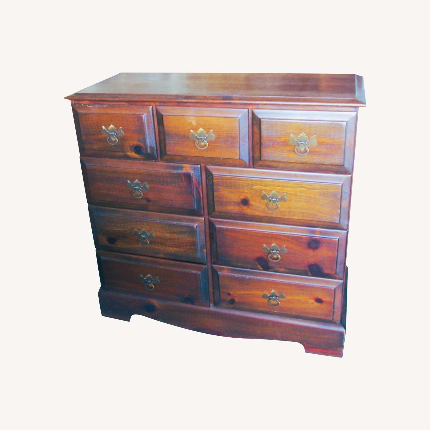 Vintage Solid Wood Chest of Drawers - image-0