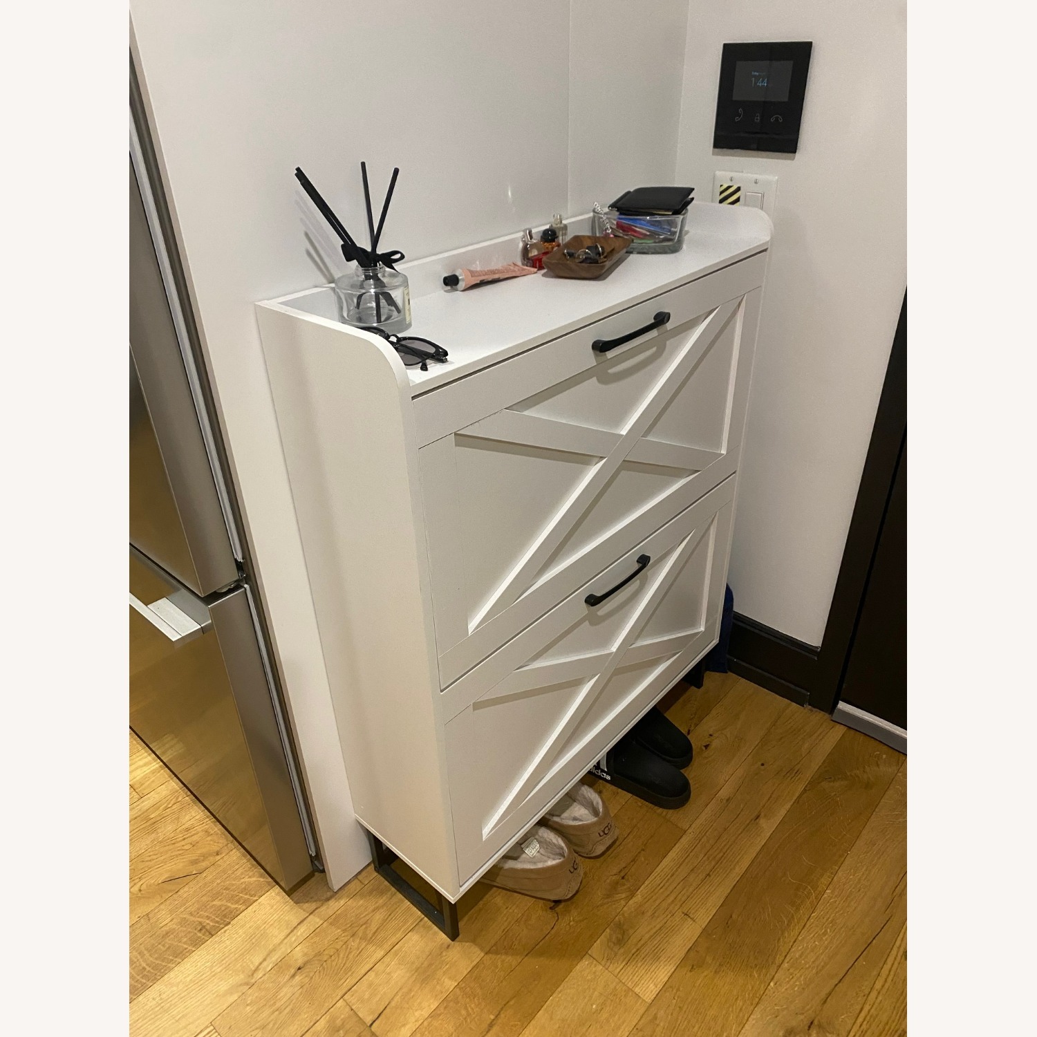Shoe Cabinet with 2 Flip Drawers - image-1