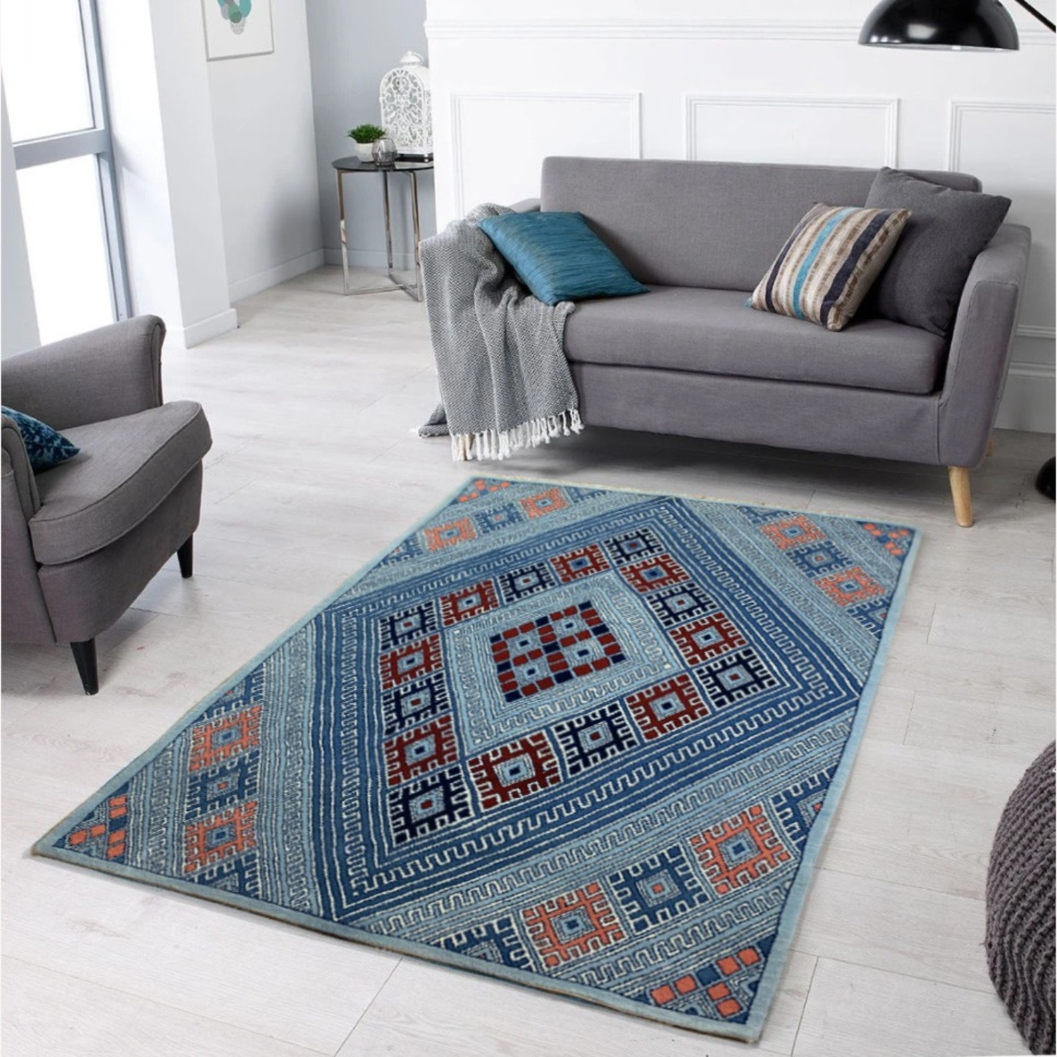 Royal Knotted Carpet 100% Naturally Dyed Wool - image-0