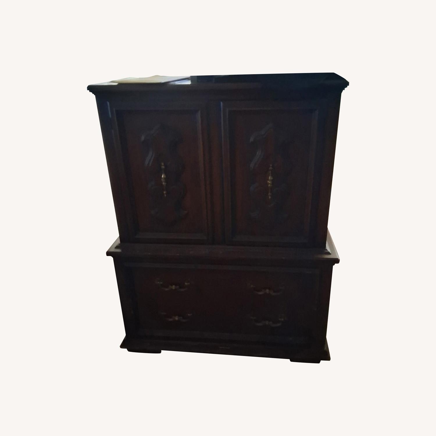Heavy Real Wood Armoire - image-0