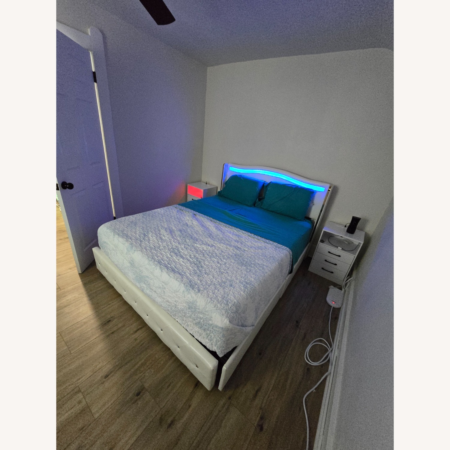 Bed Frame with Led Light and Storage - image-3