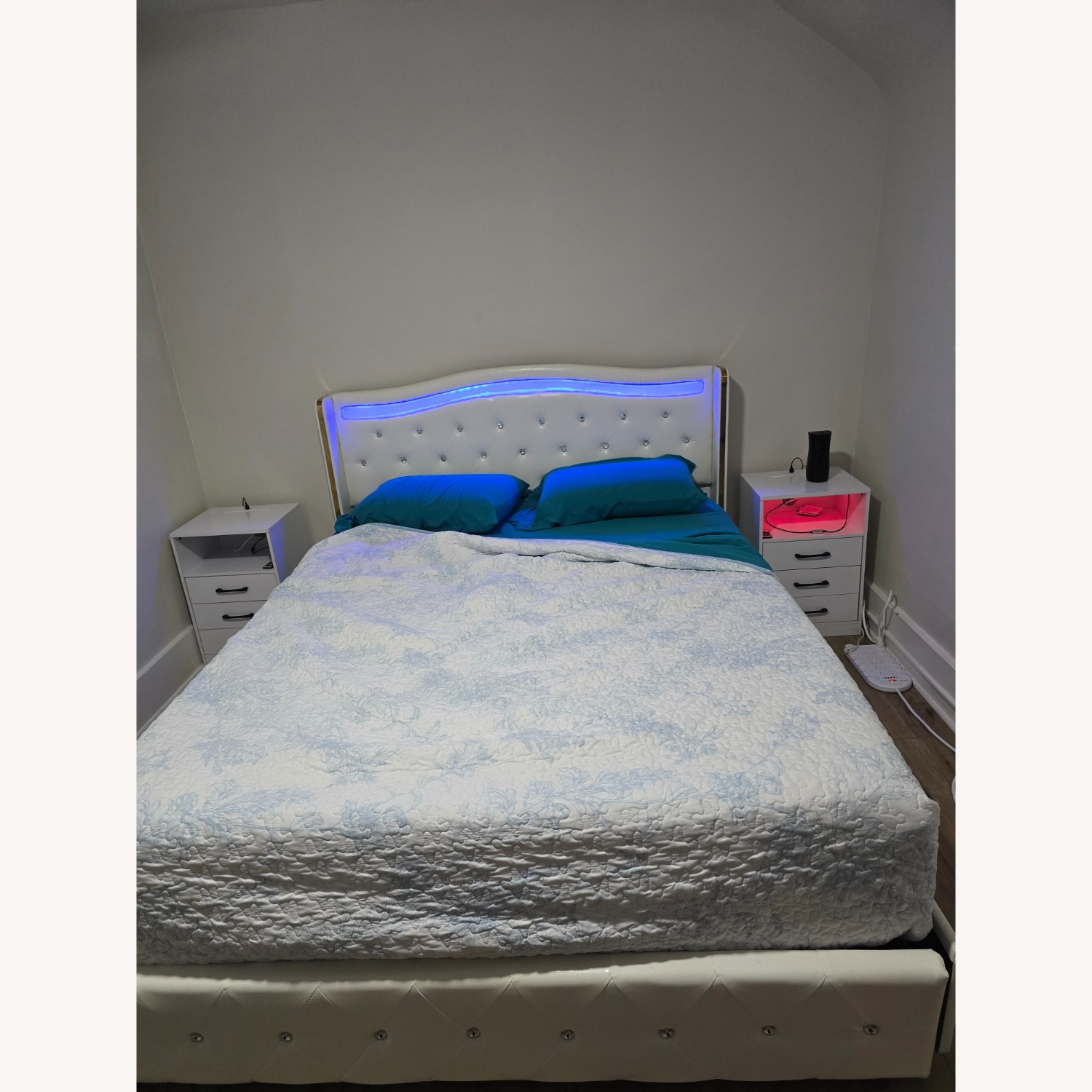 Bed Frame with Led Light and Storage - image-2