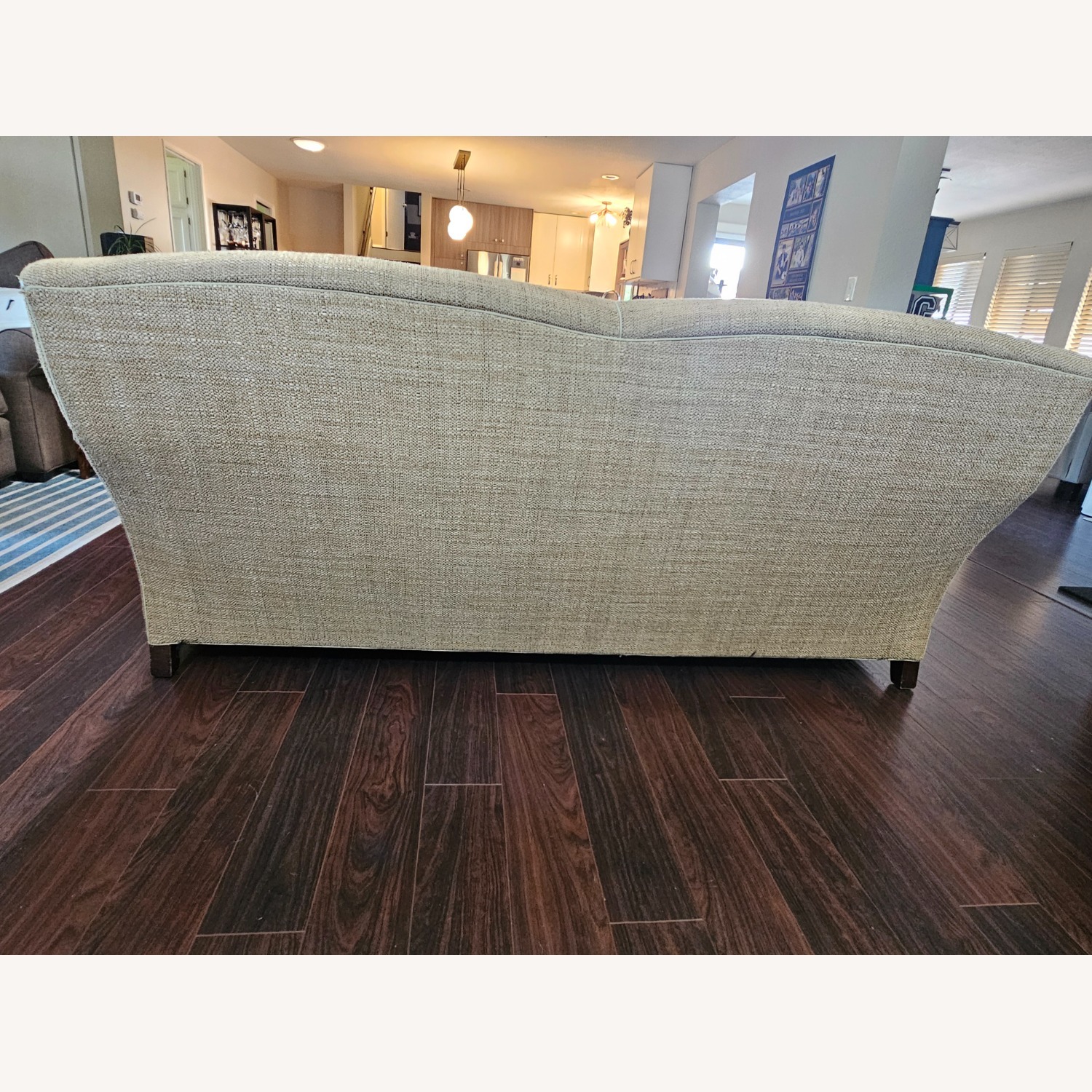 Crate & Barrel Gold Tweed Sofa - image-3