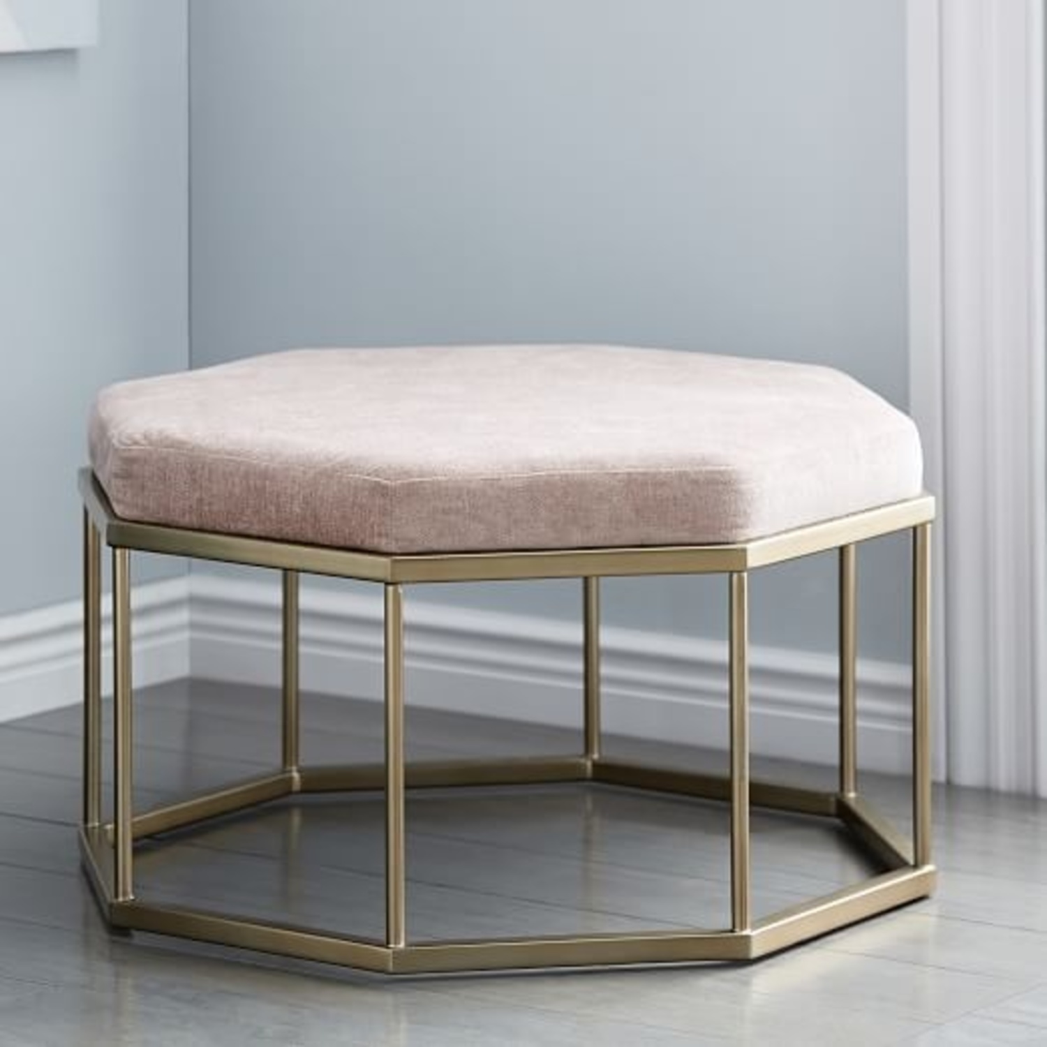 West Elm Roar + Rabbit Dusty Blush Ottoman - image-6