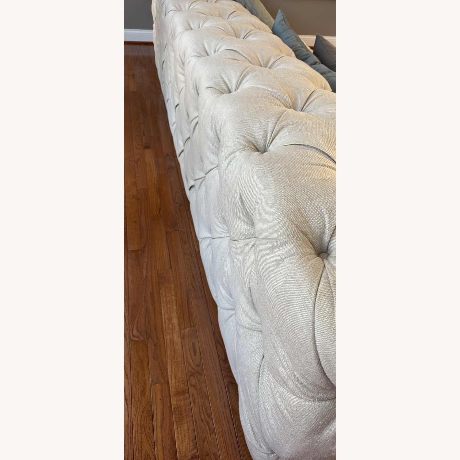 Restoration Hardware Soho Tufted Upholstered Armless Sofa - image-4