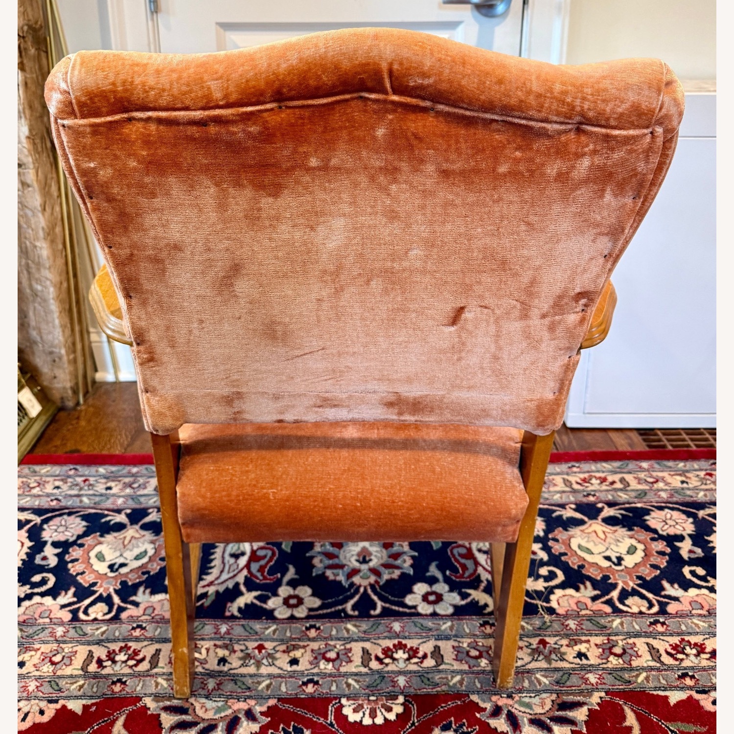 Vintage Chair With Original Velvet Upholstery - image-5