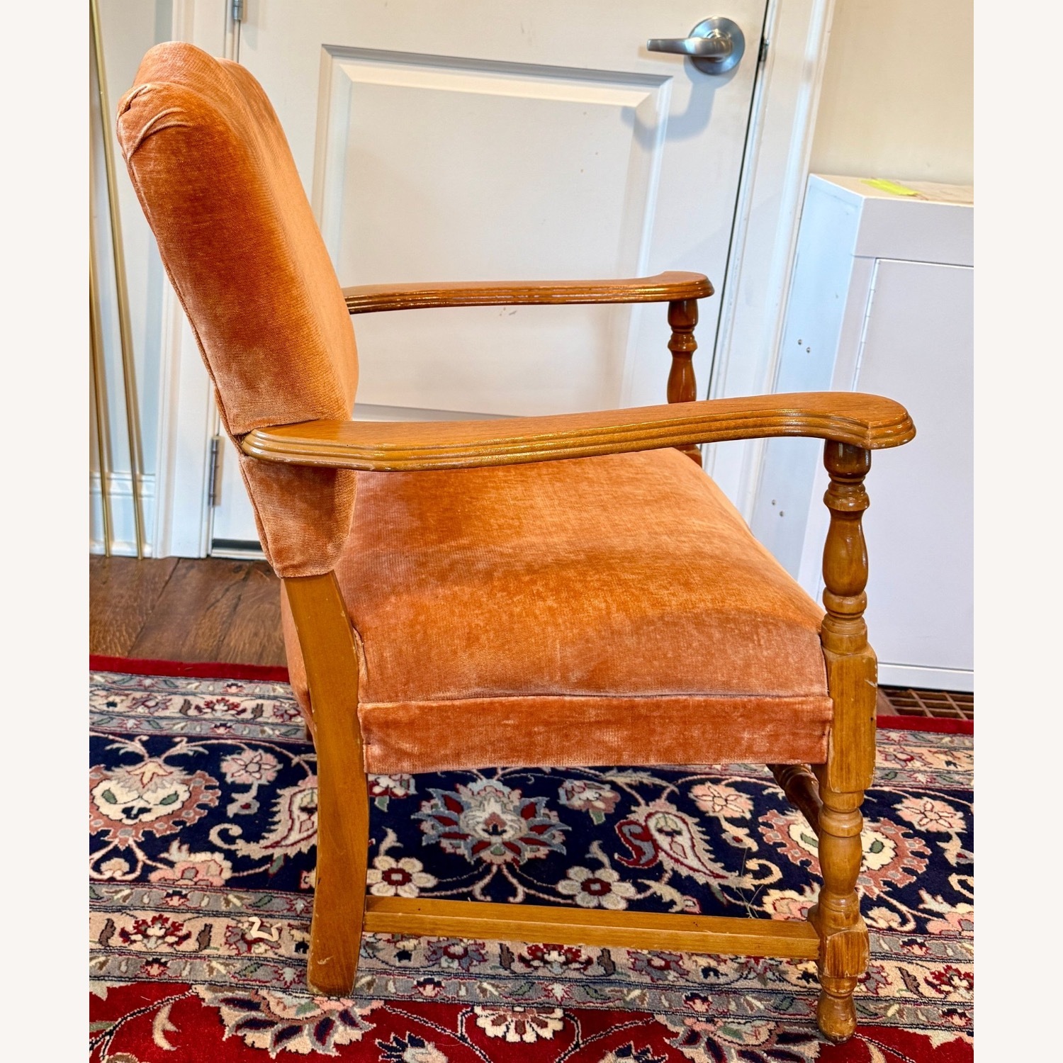 Vintage Chair With Original Velvet Upholstery - image-4