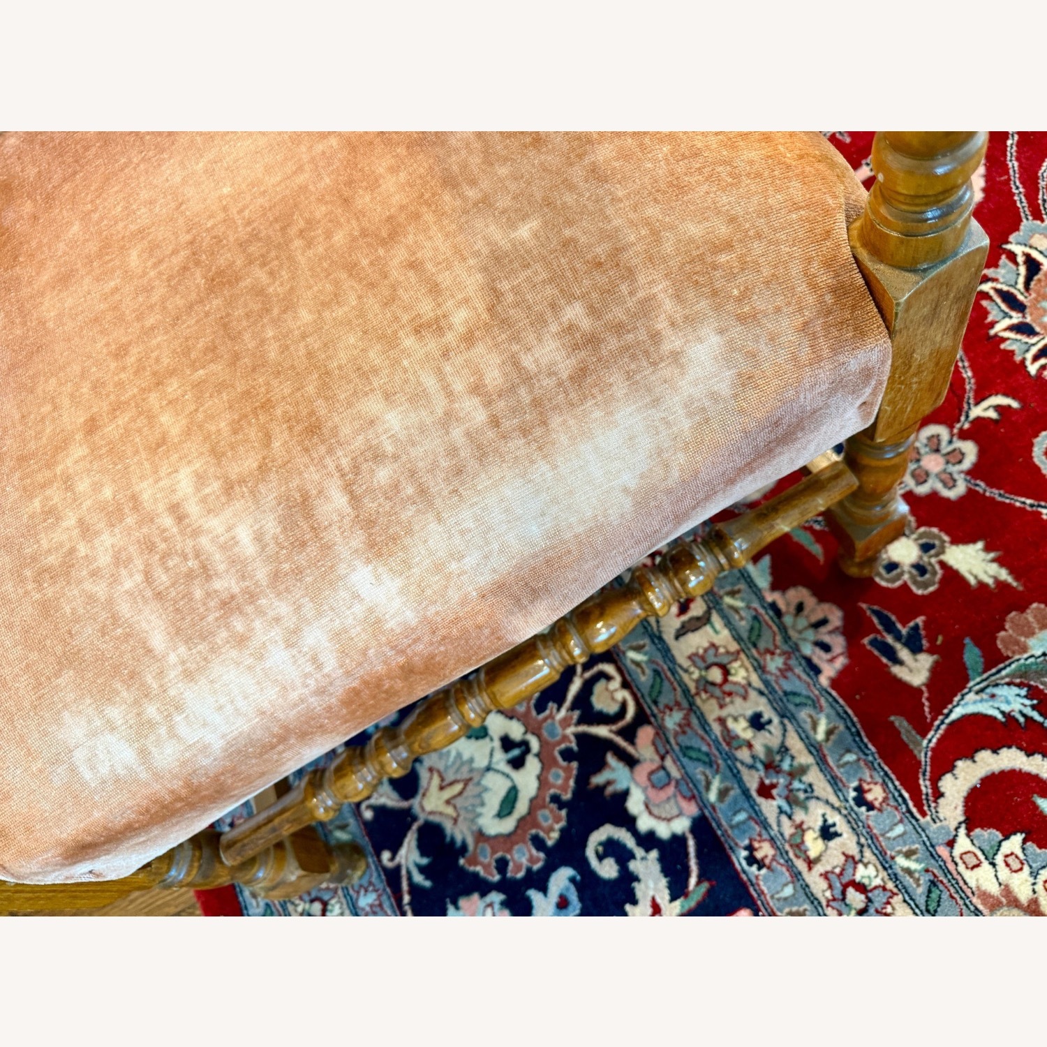 Vintage Chair With Original Velvet Upholstery - image-7