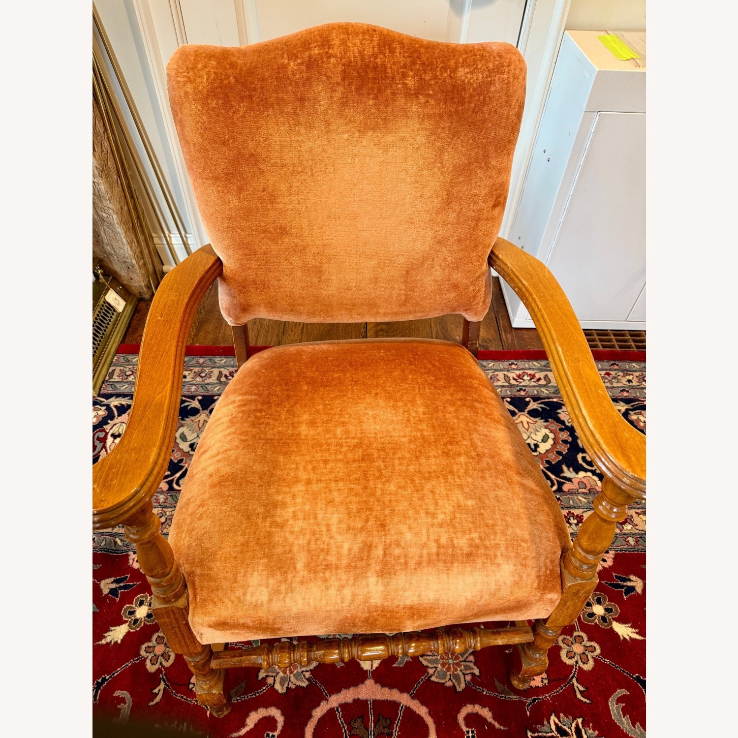Vintage Chair With Original Velvet Upholstery - image-3