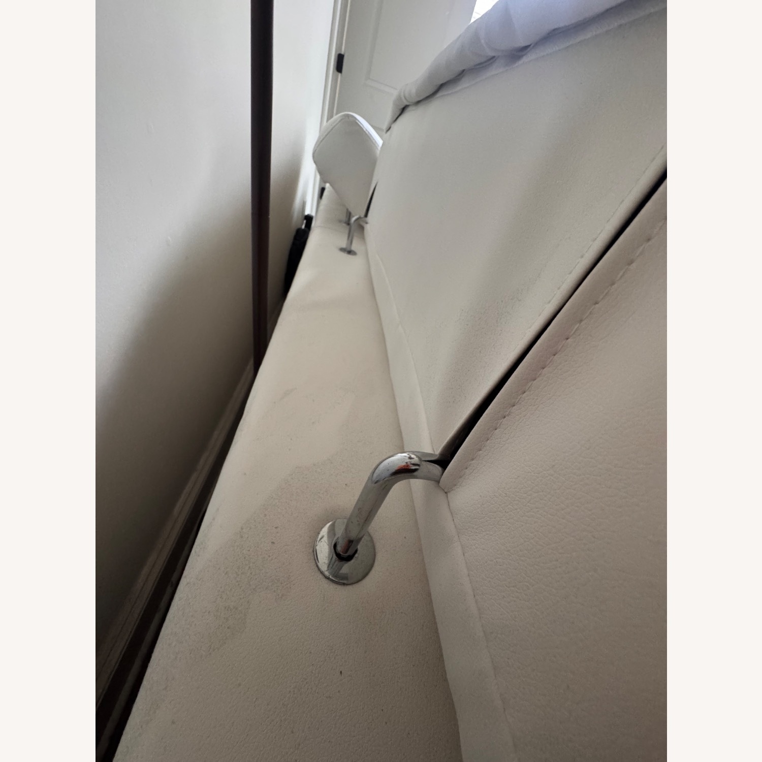 White  Leather Couch - image-6