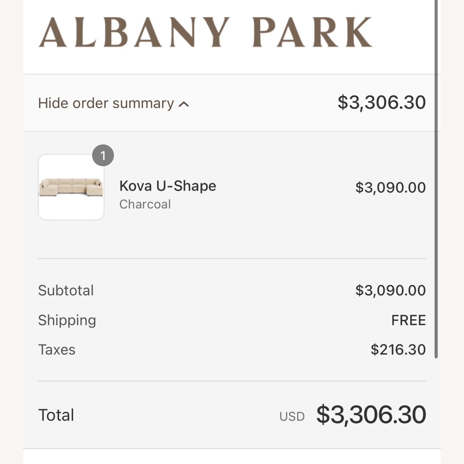 Albany Park Modular Kova Cushion U-Shape Sectional - image-5