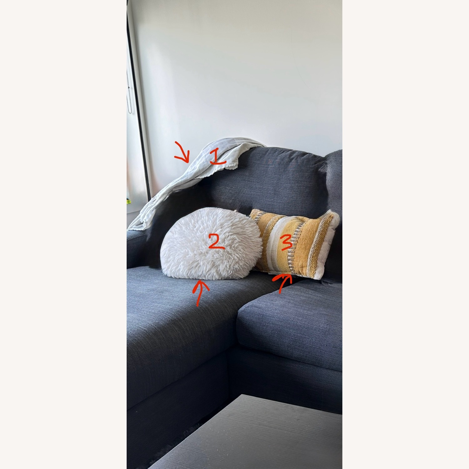 IKEA VINLIDEN Sofa Set with Free Pillows and Throw - image-2