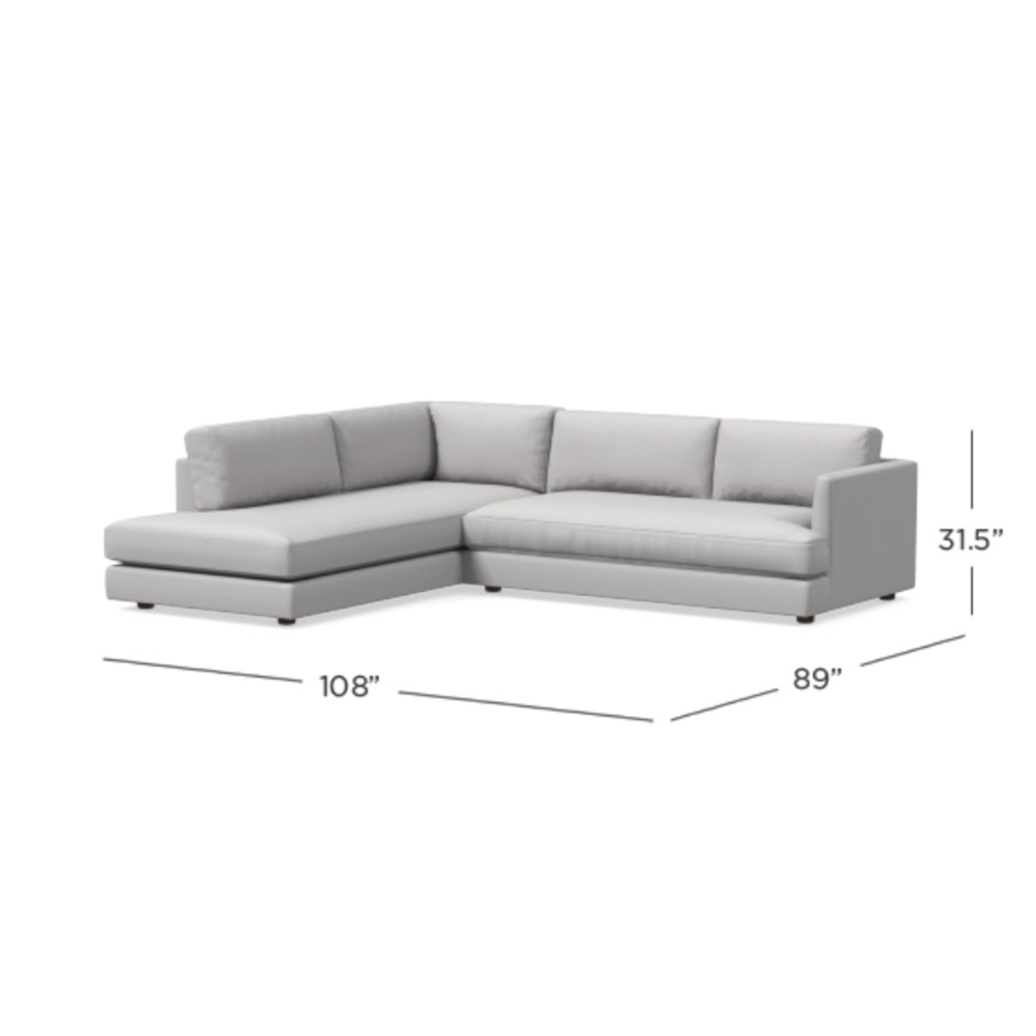 West Elm Haven 2-Piece Chaise Sectional - image-7