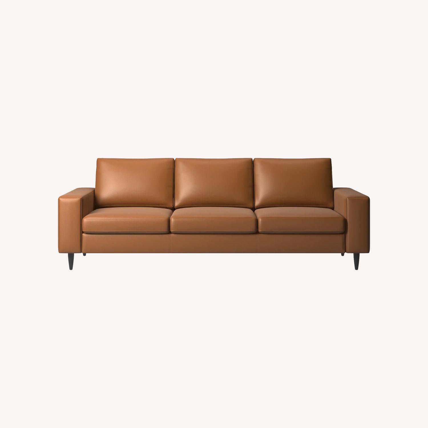 ⭐️INDIVI Indivi Sofa with Camel Estoril Leather - AptDeco