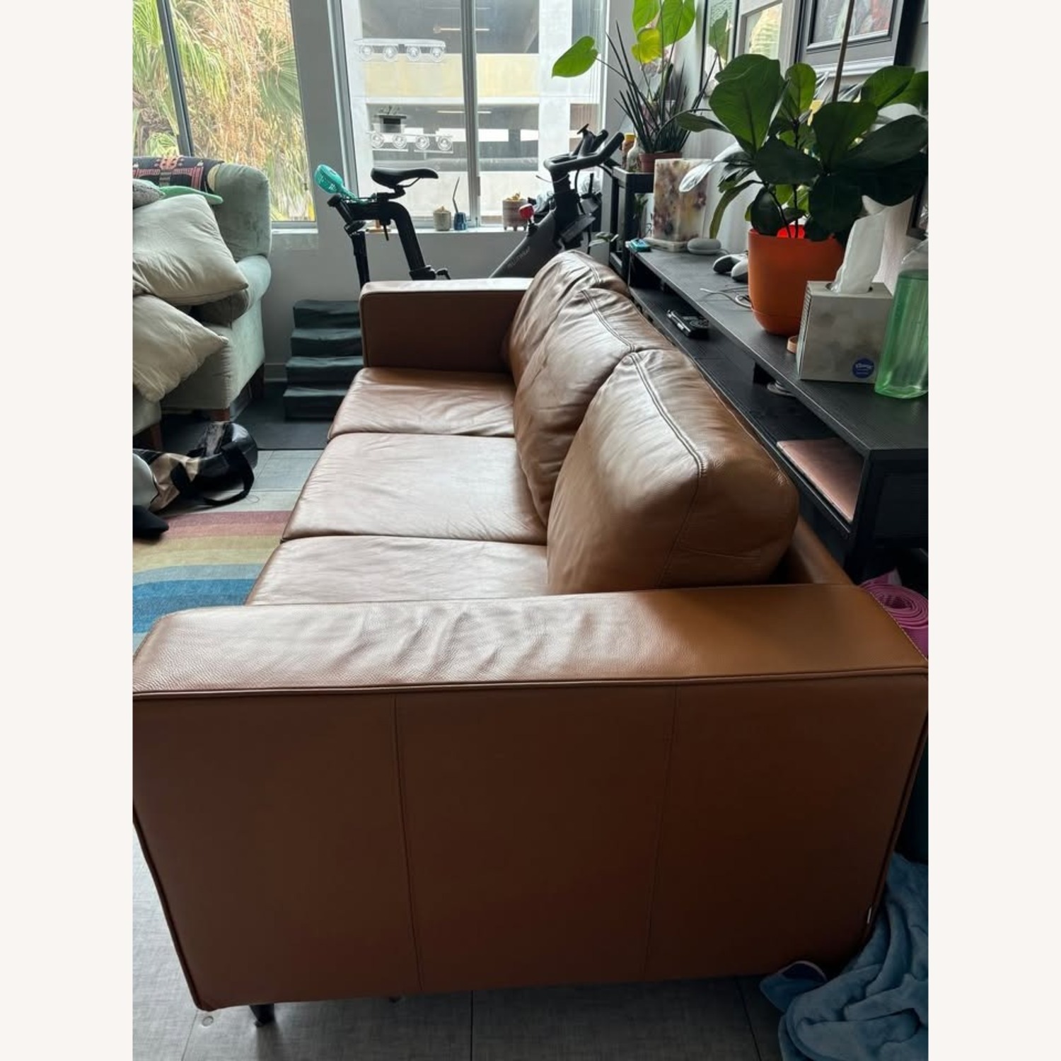Indivi Sofa with Camel Estoril Leather - AptDeco