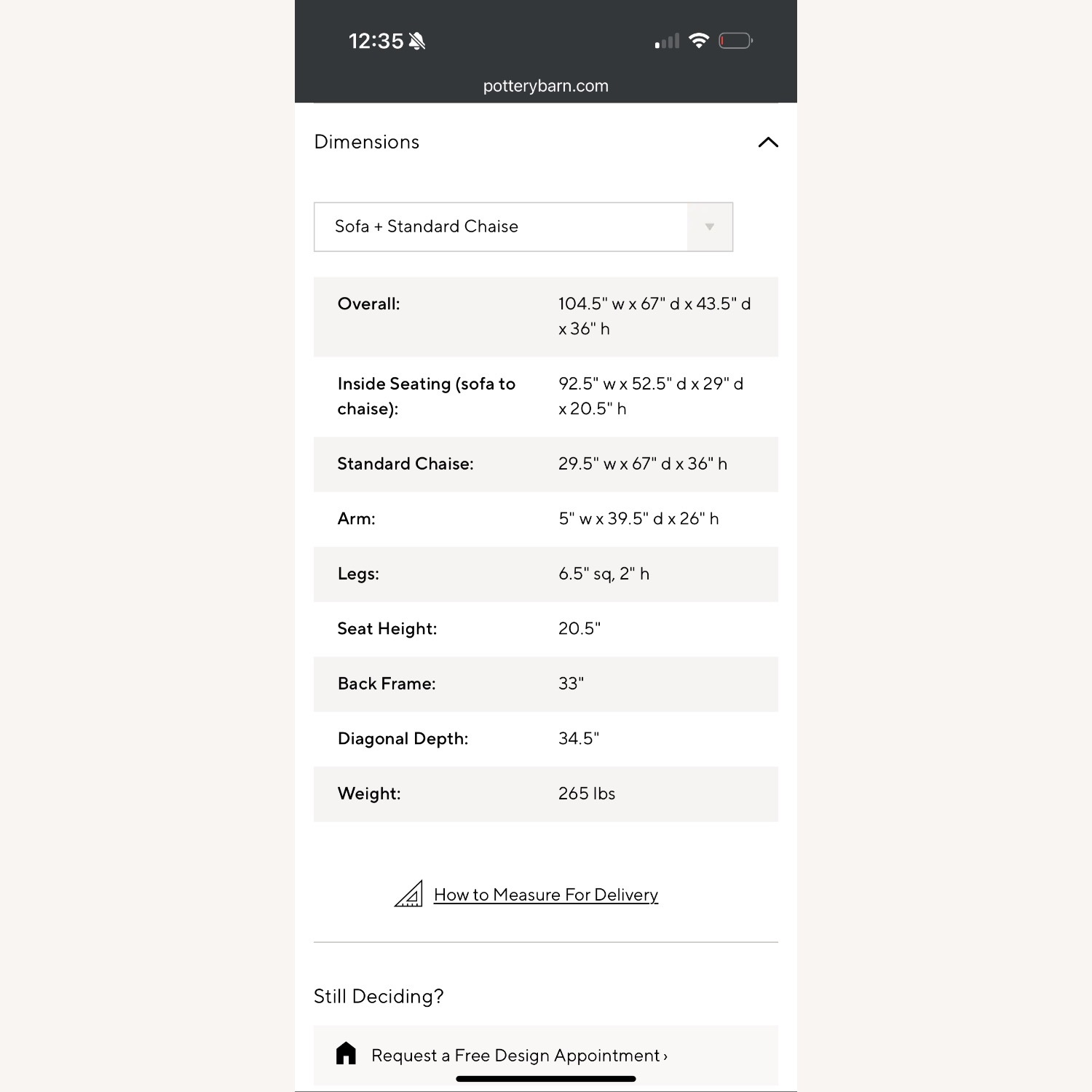 Pottery Barn York Deep Seat Chaise Sectional - image-5