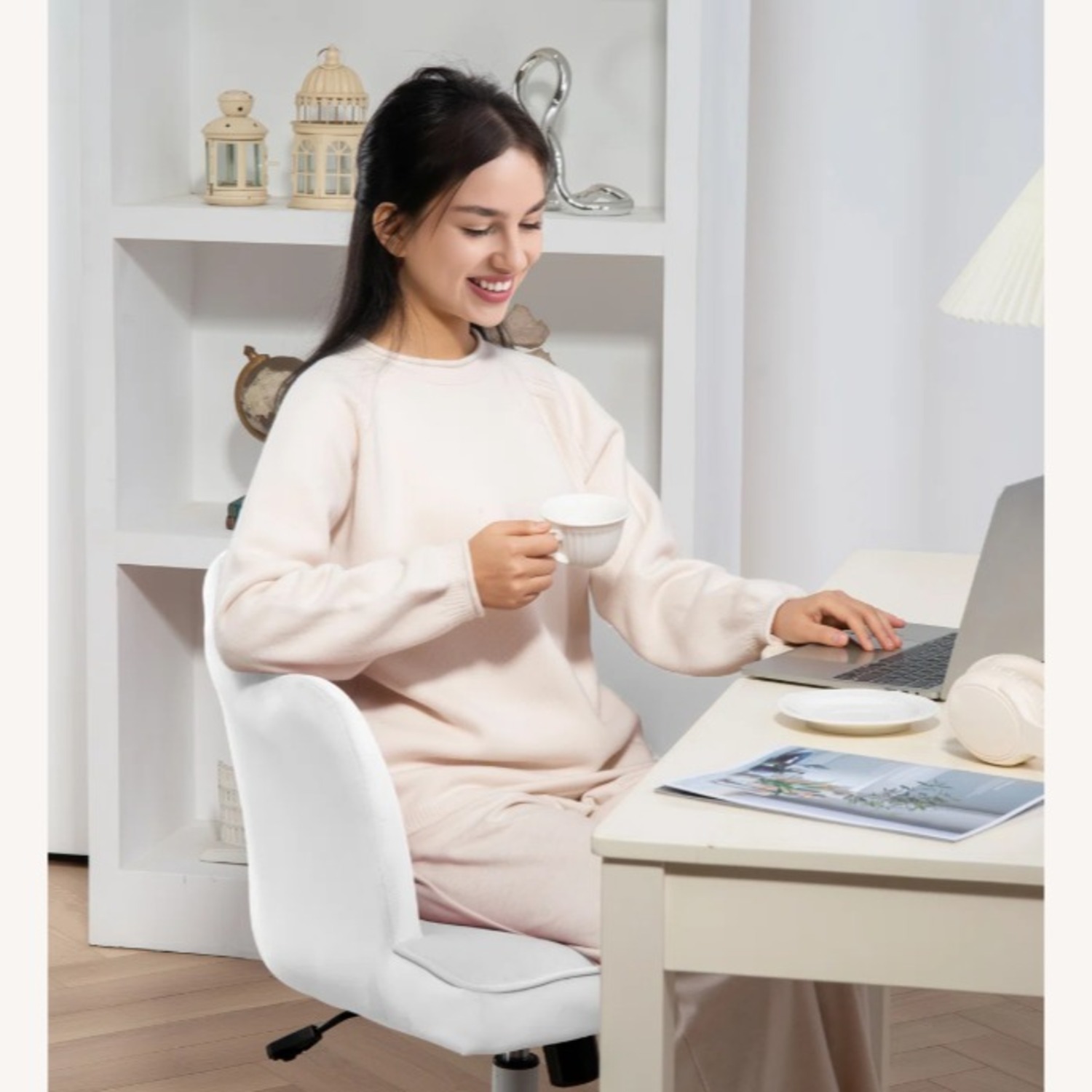 Velvet Office Chair - image-3