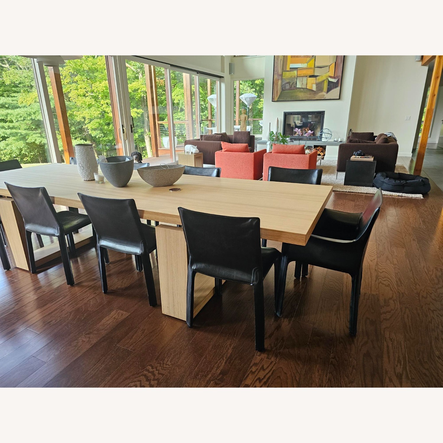 Stunning Cecchini Zebra Wood Dining Table - image-5