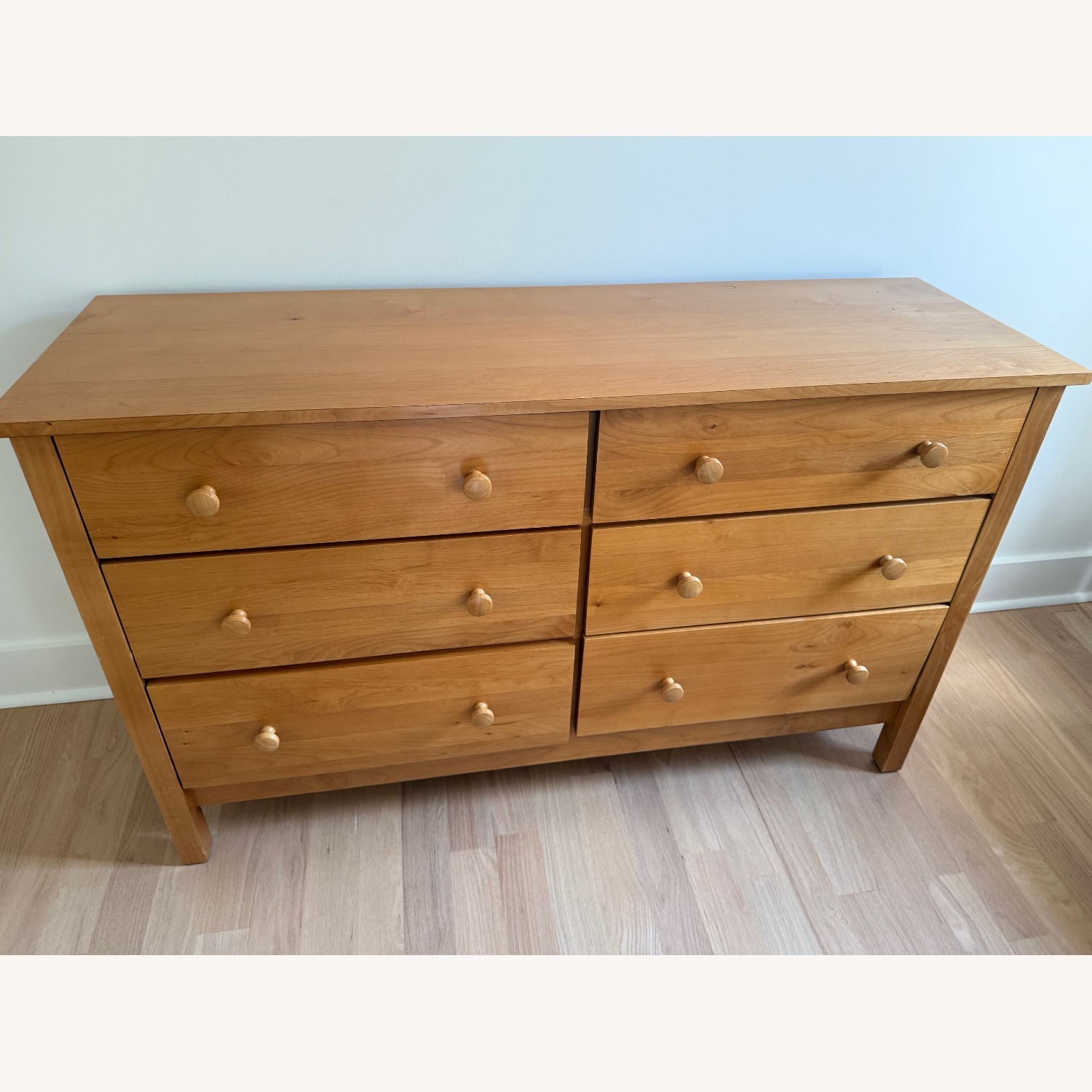 Land of Nod Natural Simple Six Drawer Dresser - image-1