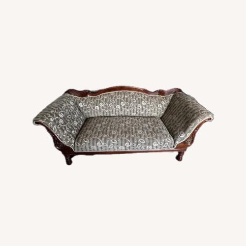 Used Solid Mahogany Wood Sofa in Classic Vintage for sale on AptDeco