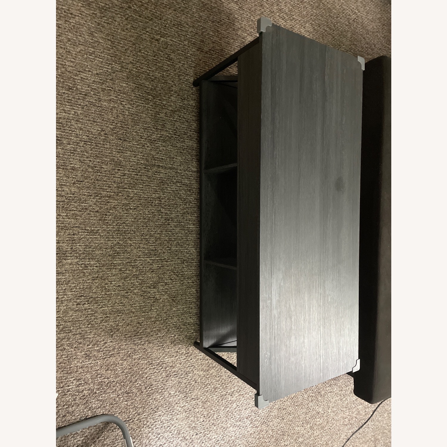 Black Wood Coffee Table with Storage - image-1