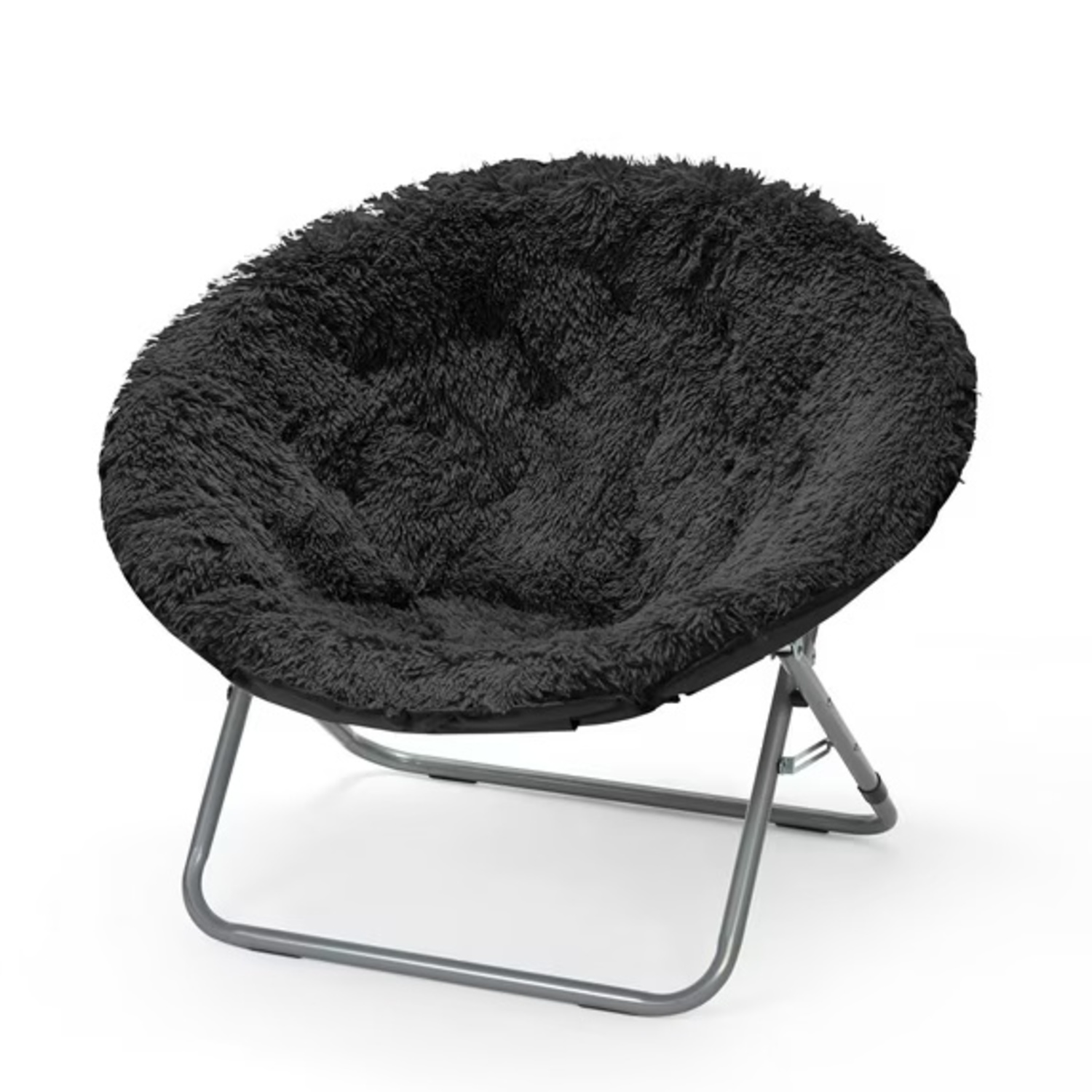 Black Folding Saucer Chair - image-4