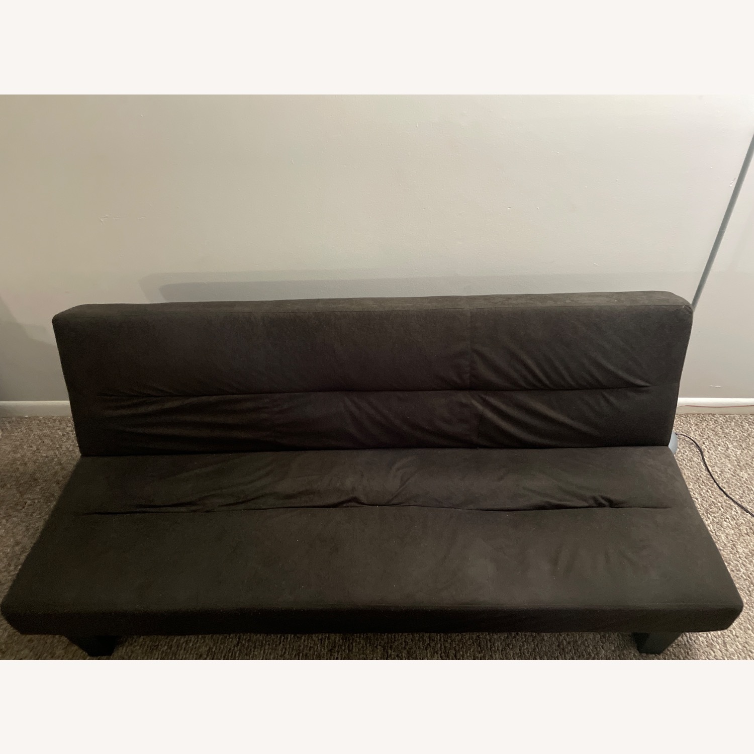 Black Wood 3 Seater Sofa - image-2