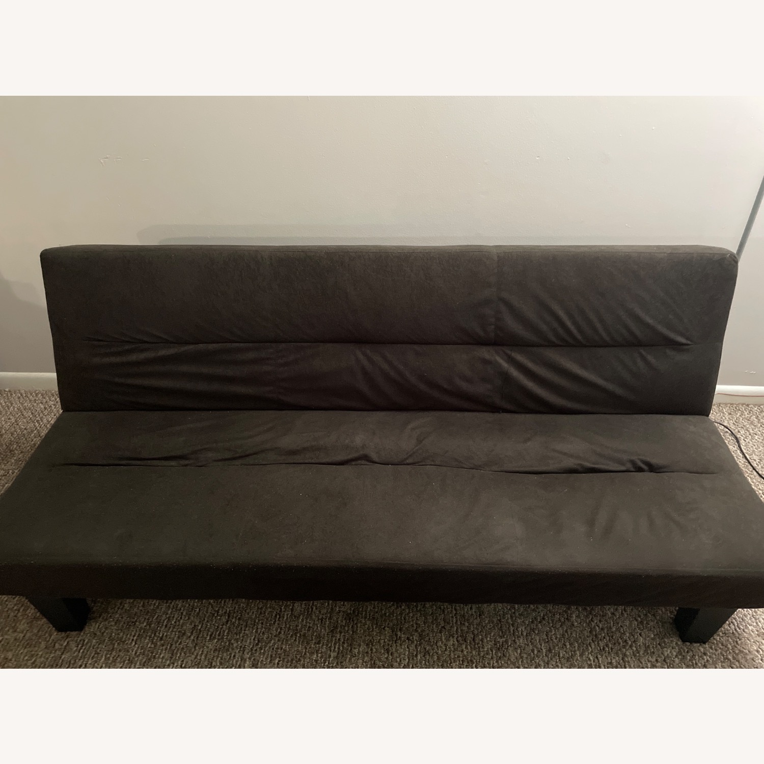 Black Wood 3 Seater Sofa - image-1
