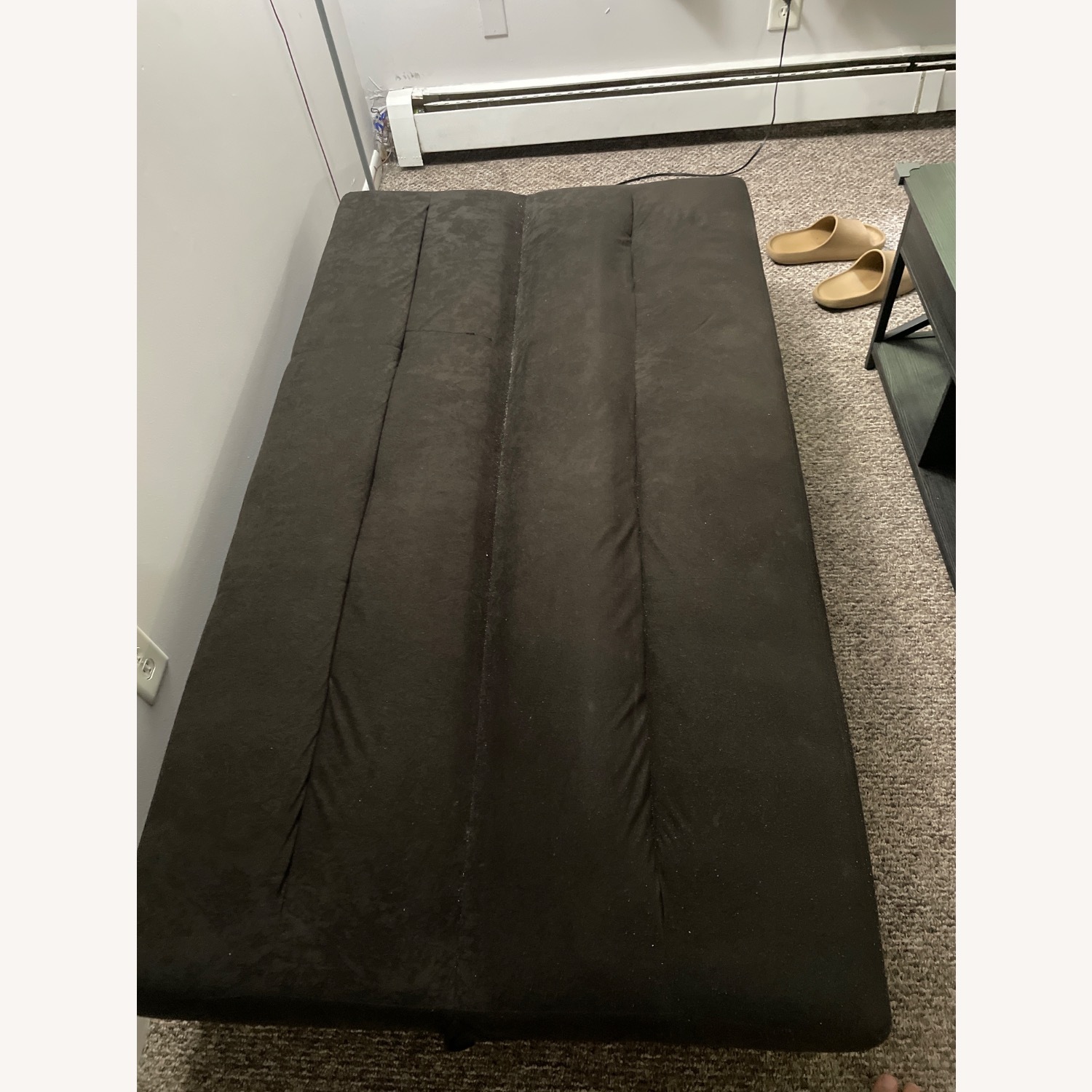 Black Wood 3 Seater Sofa - image-4