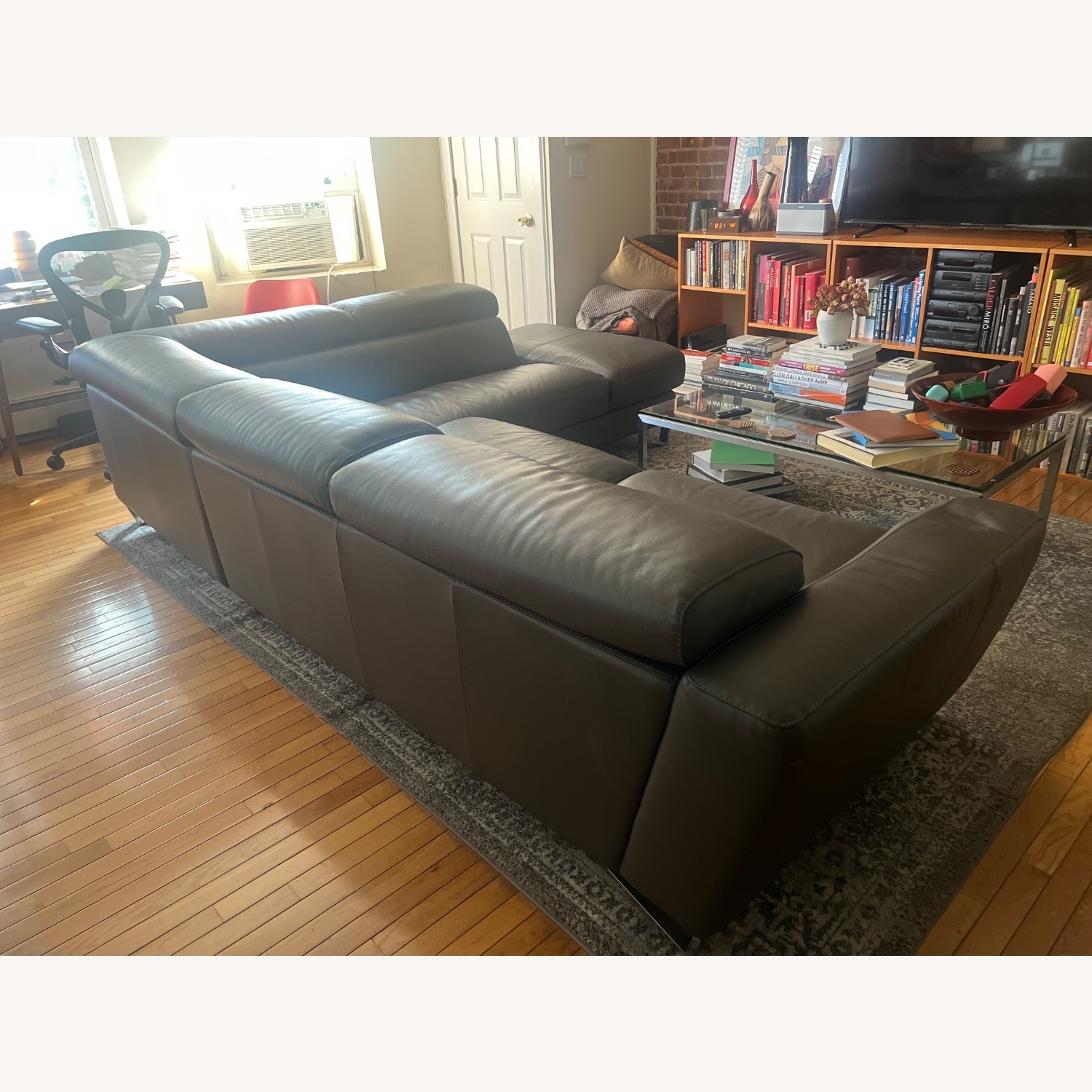 Italian Nicoletti Soft Leather Sectional Sofa - image-3