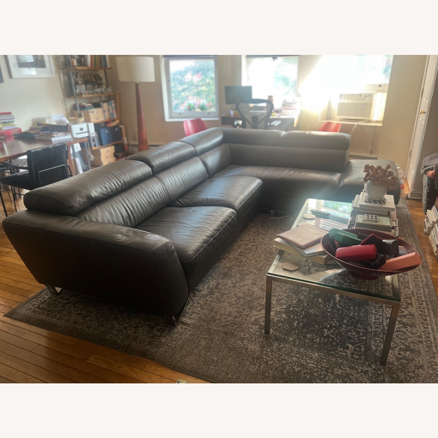 Italian Nicoletti Soft Leather Sectional Sofa - image-1