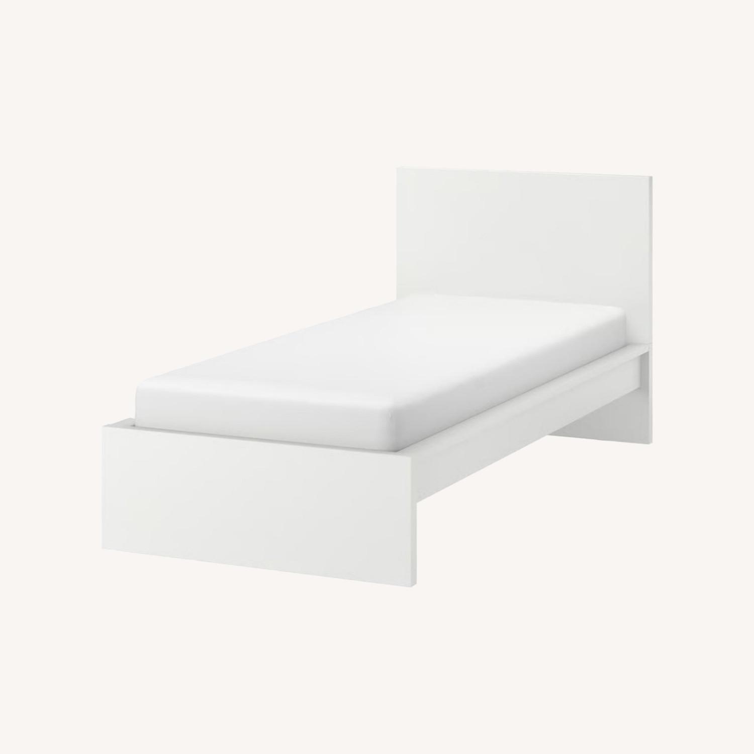 IKEA Malm Twin Bed with Luroy Slats - image-0