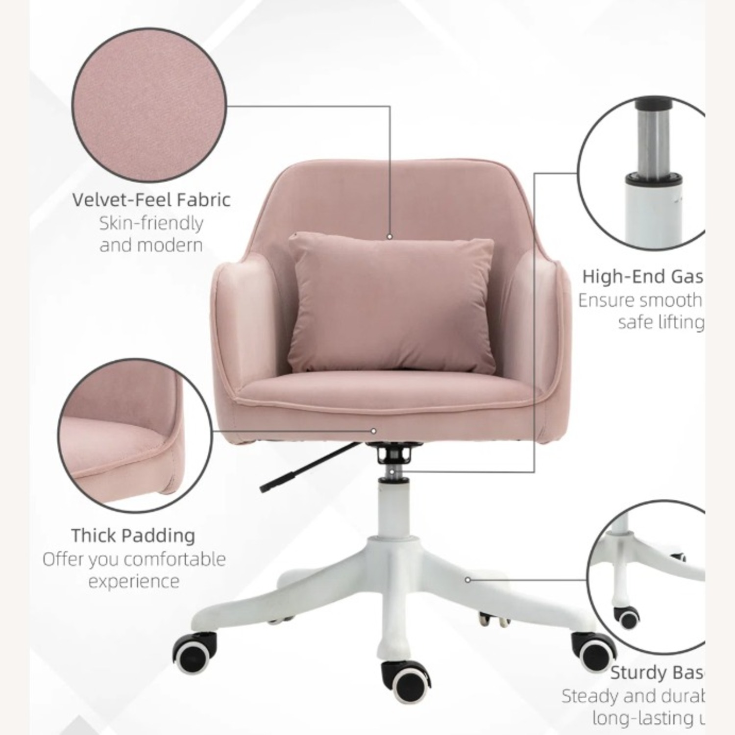 Allysin Office Chair with Lumbar Massage Pillow - image-3