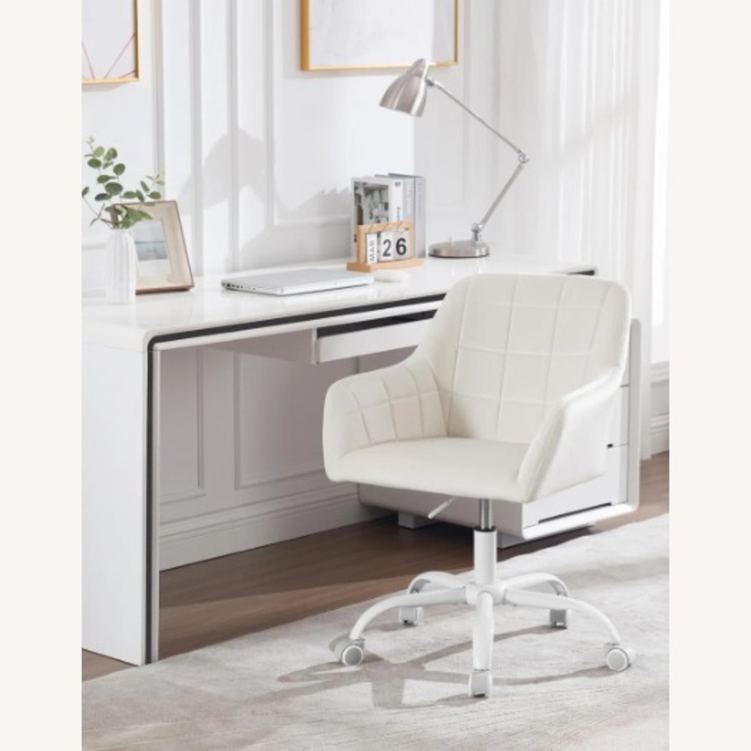 Swivel Desk Chair, Dressing Table Chair - image-1