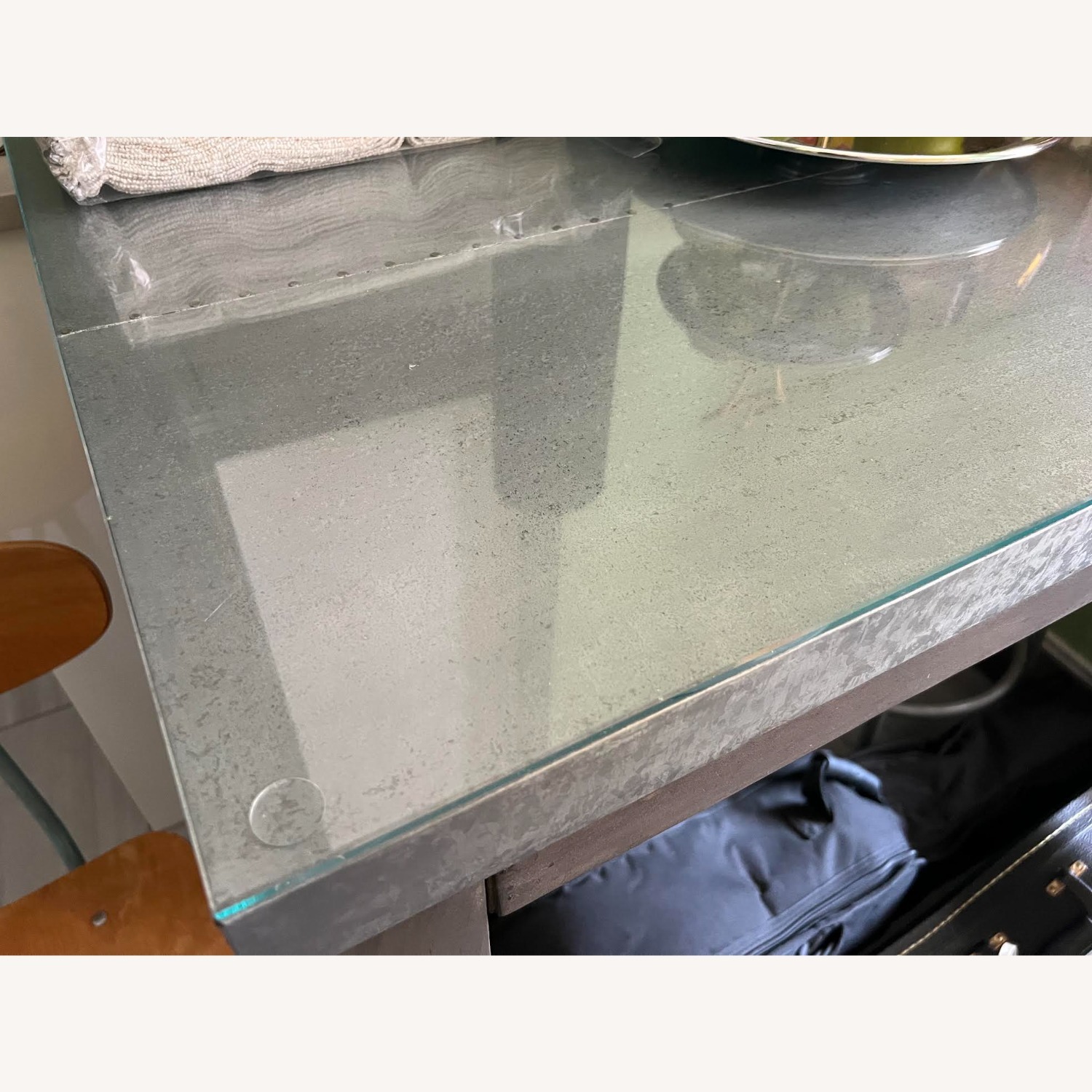 CB2 Stern Counter Table W Protective Glass Top - image-3