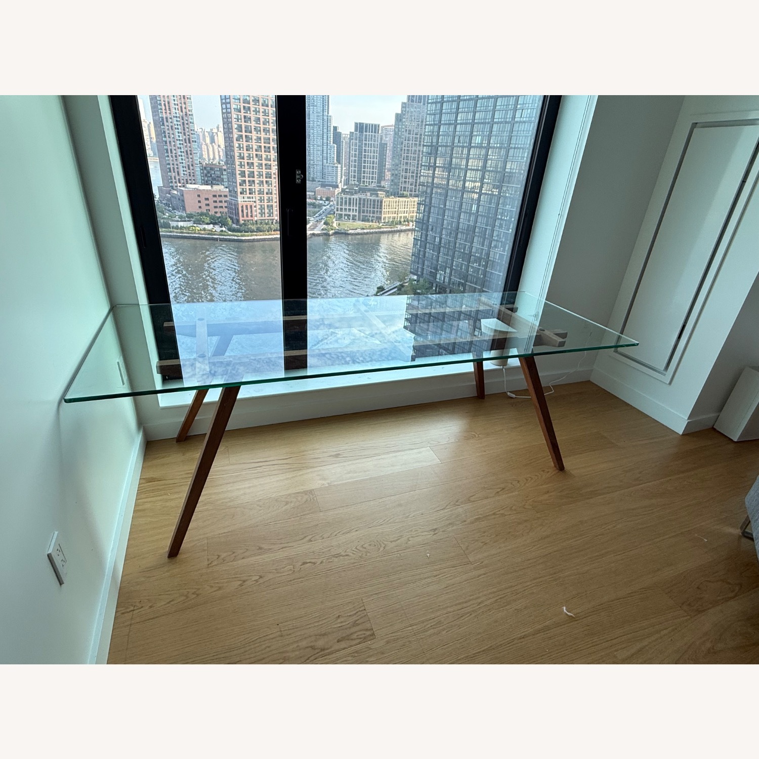 Organic Modernism Recoleta Walnut + Glass Table - image-2