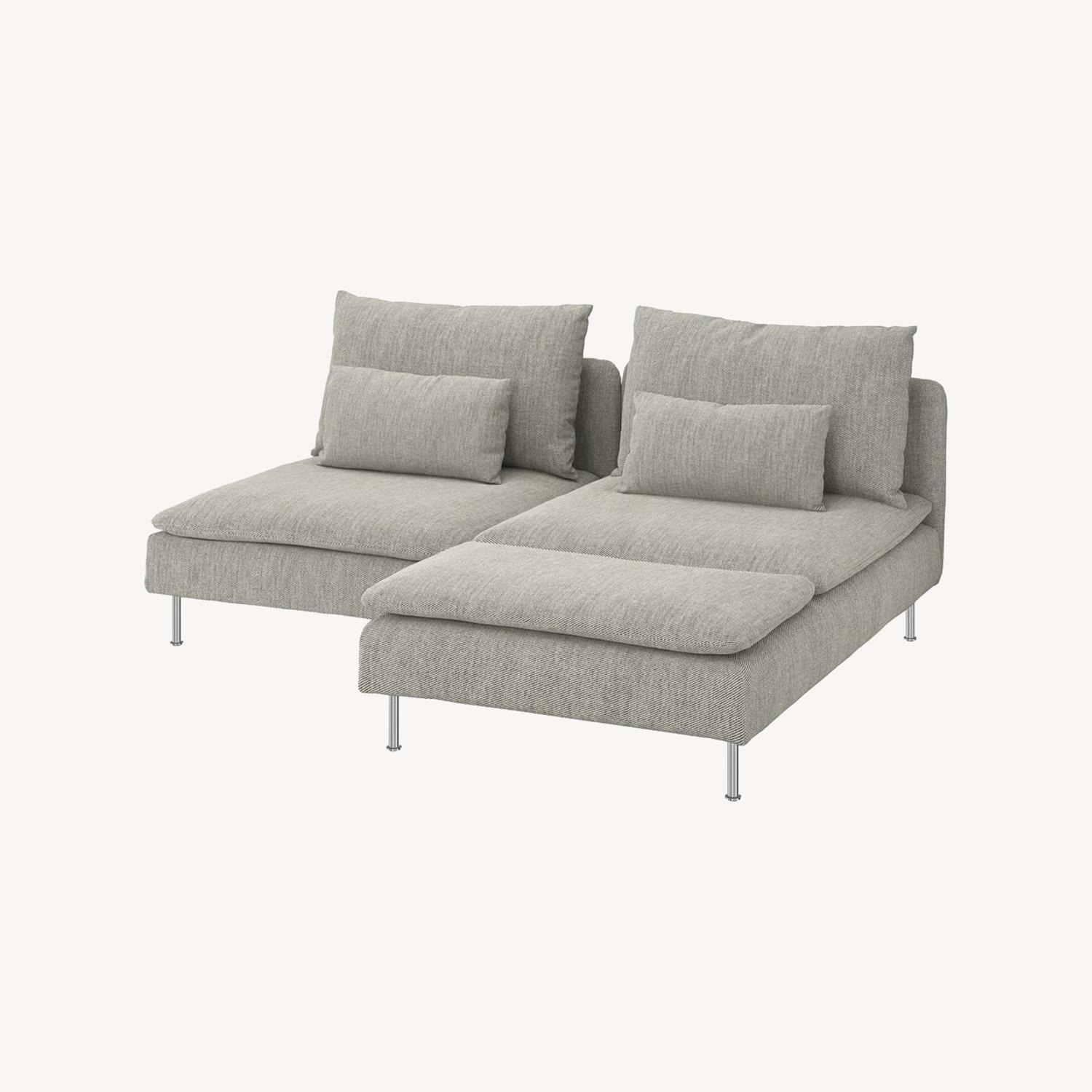 IKEA Beige/Brown 3 Seat Corner Sectional - image-0