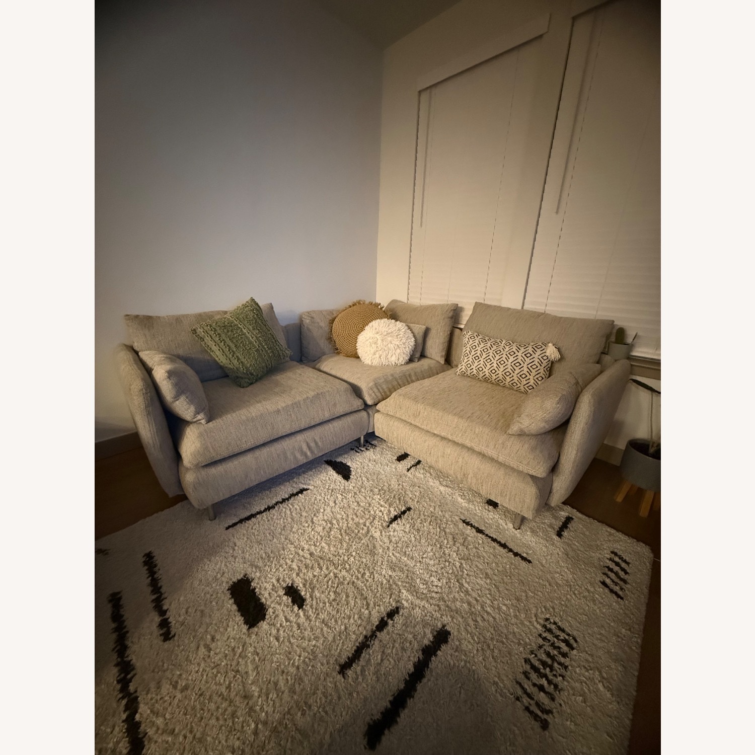 IKEA Beige/Brown 3 Seat Corner Sectional - image-1