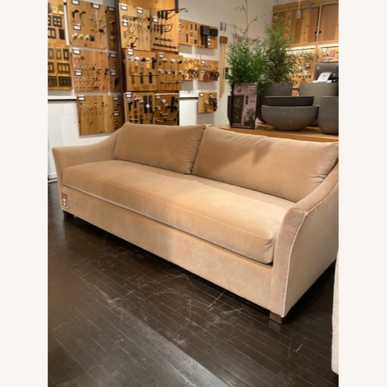 Rejuvenation Astrid Sofa in Vance Velvet Taupe - image-5