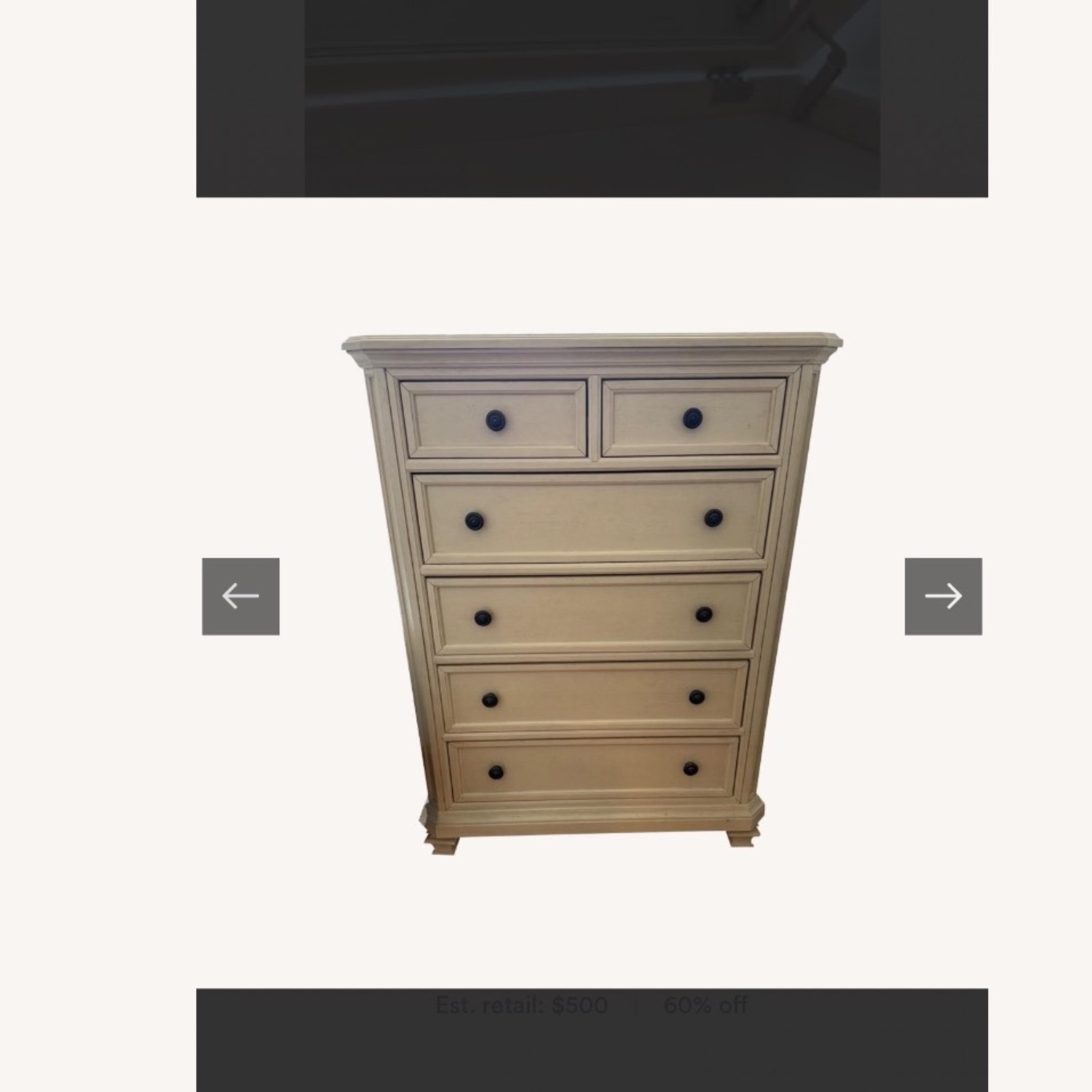 Beige 6 Drawer Dresser - image-2