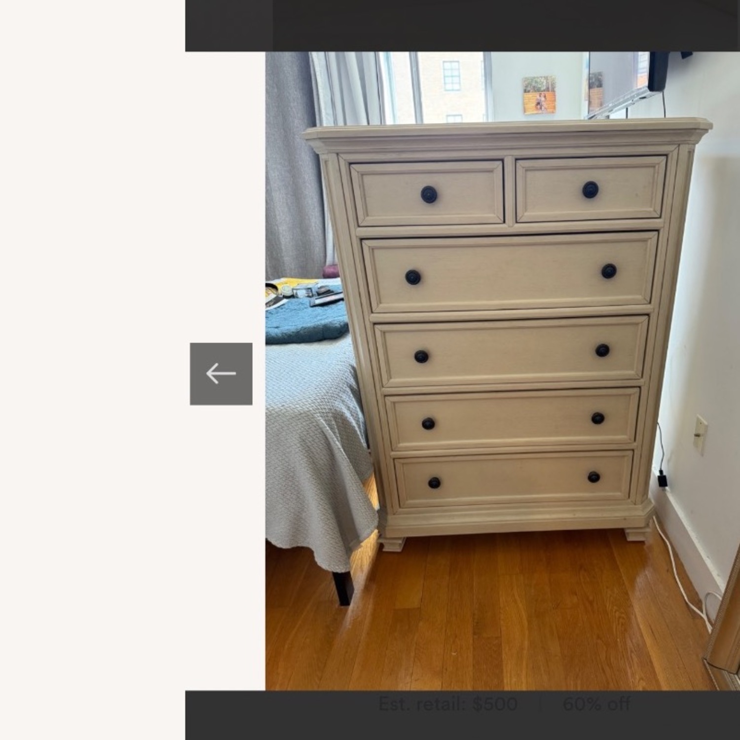 Beige 6 Drawer Dresser - image-1