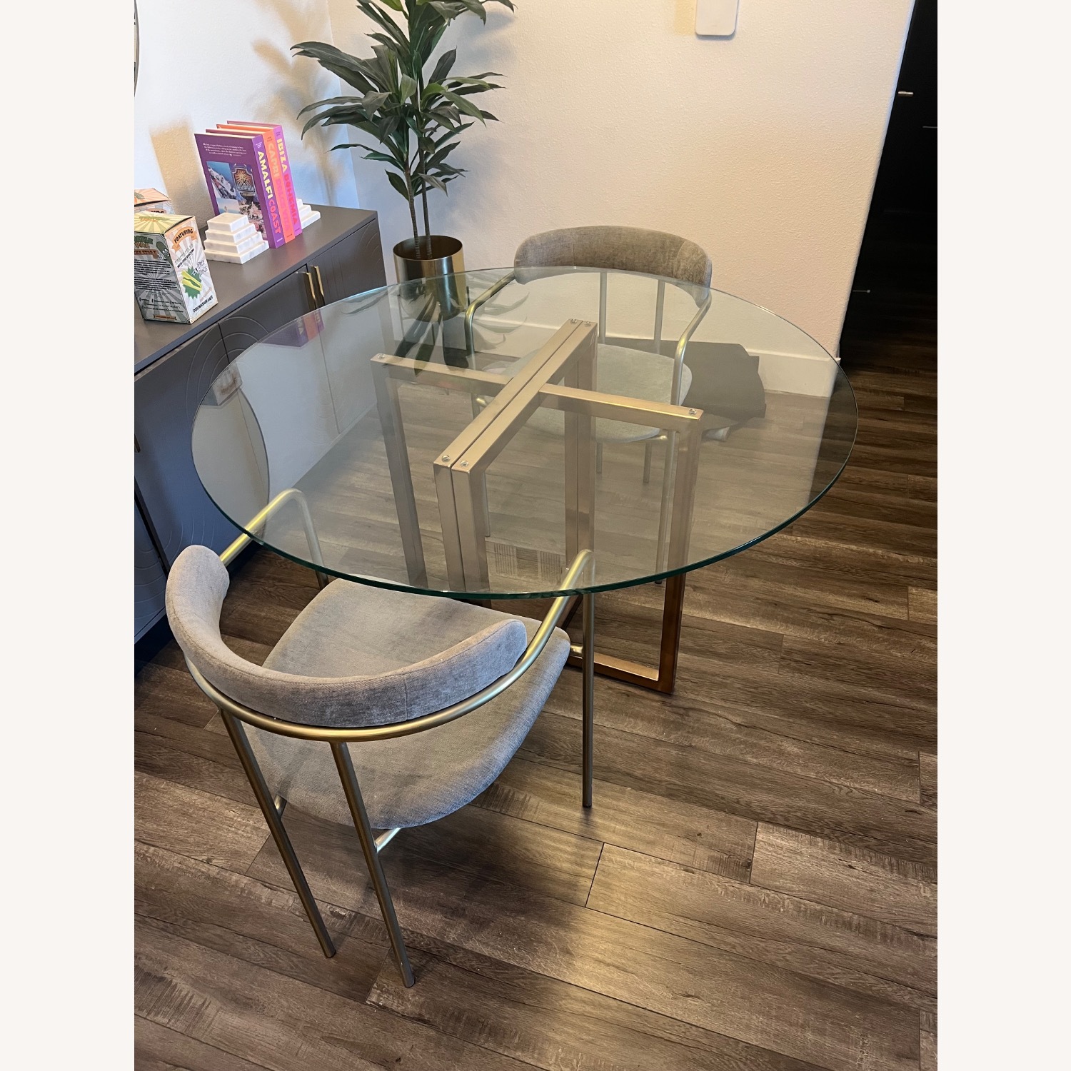 CB2 Silverado 47” Glass Dining Table - image-1