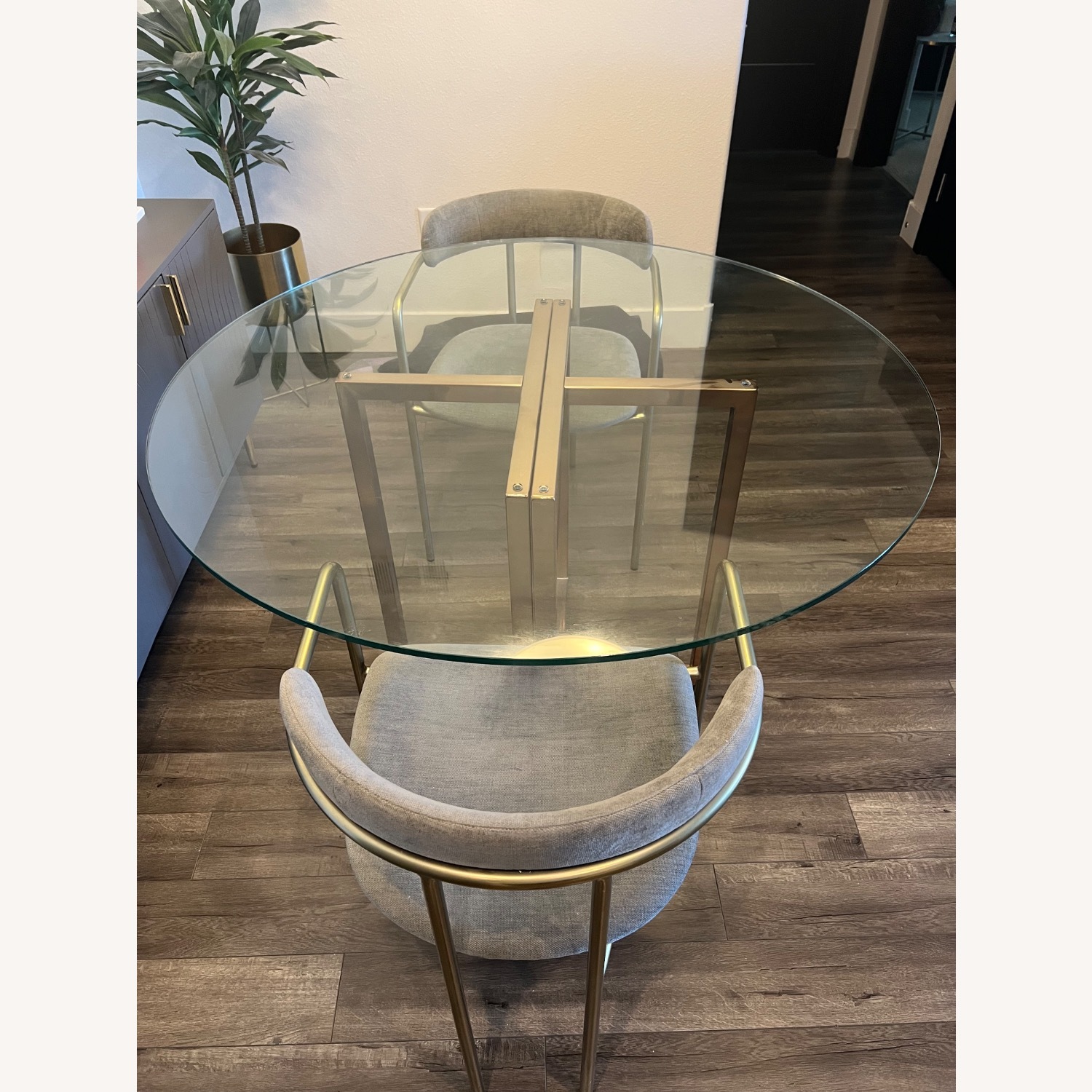 CB2 Silverado 47” Glass Dining Table - image-2