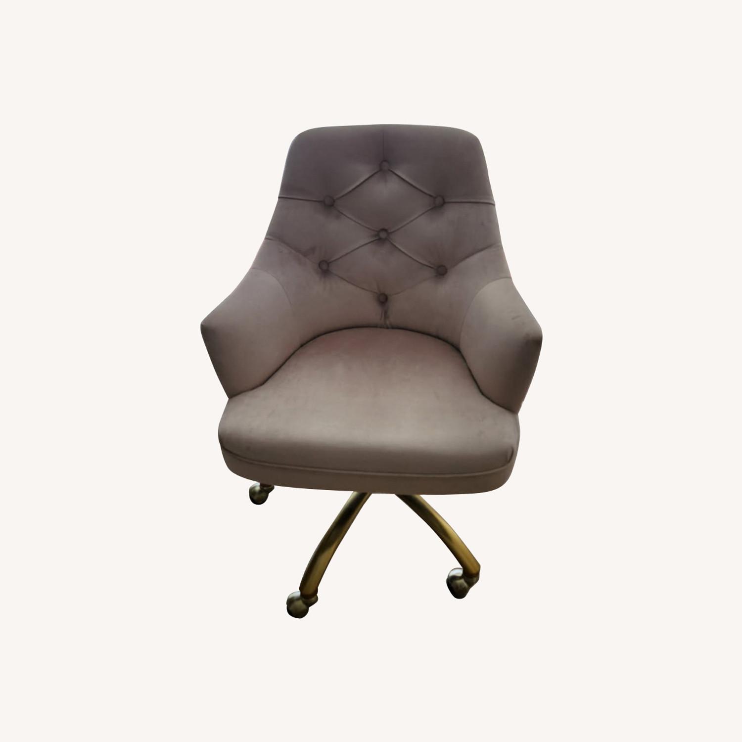 Pottery Barn Tufted Swivel Desk Chair - AptDeco