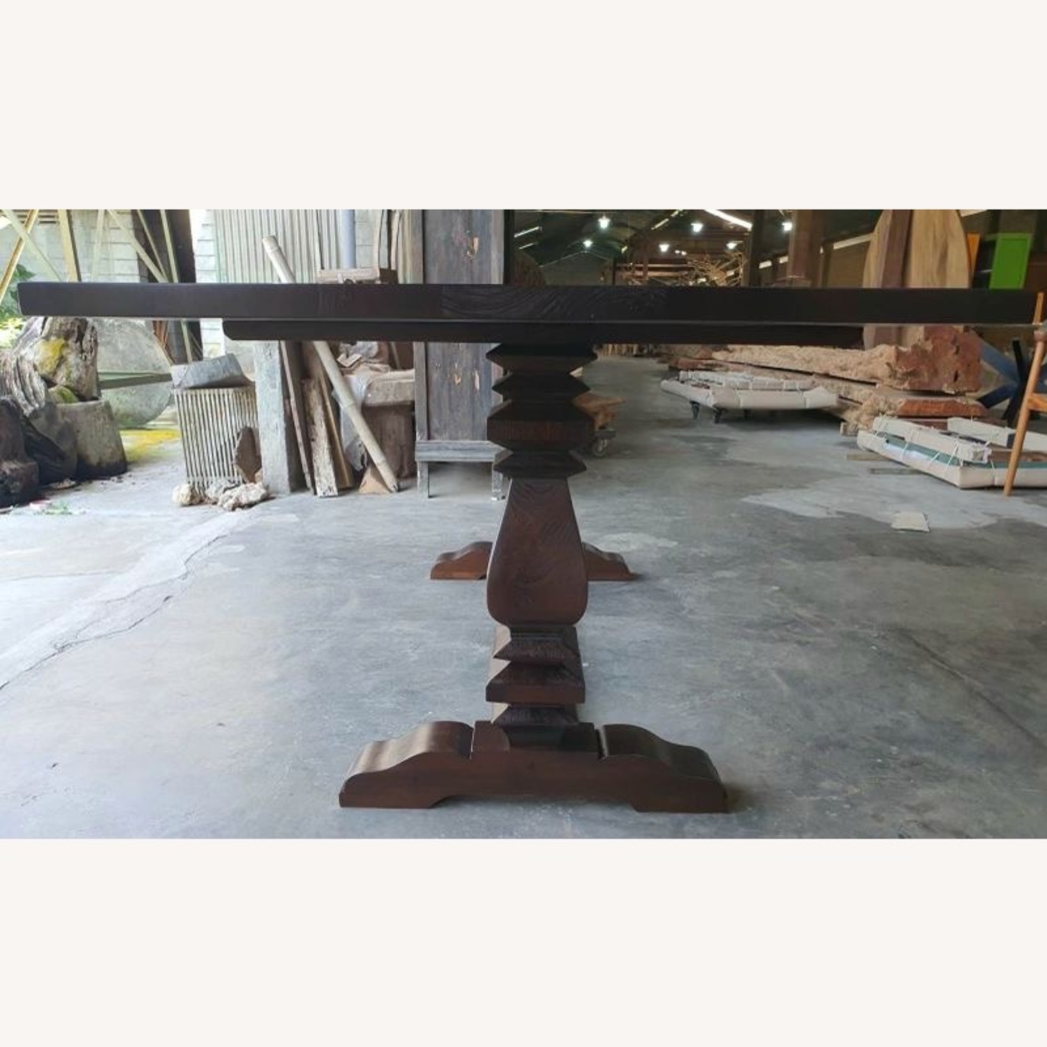 Custom Handcrafted Solid Wood Dining Table - AptDeco