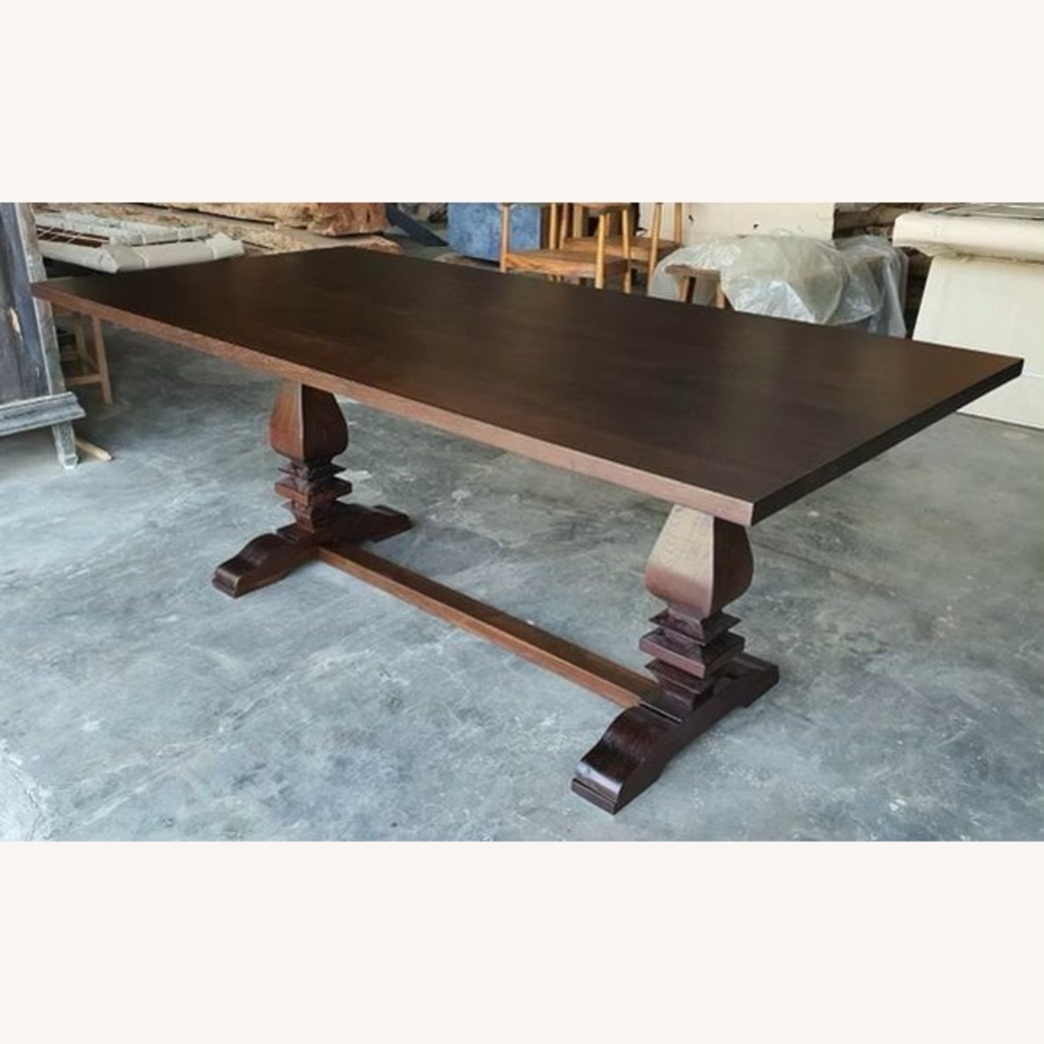 Custom Handcrafted Solid Wood Dining Table - AptDeco