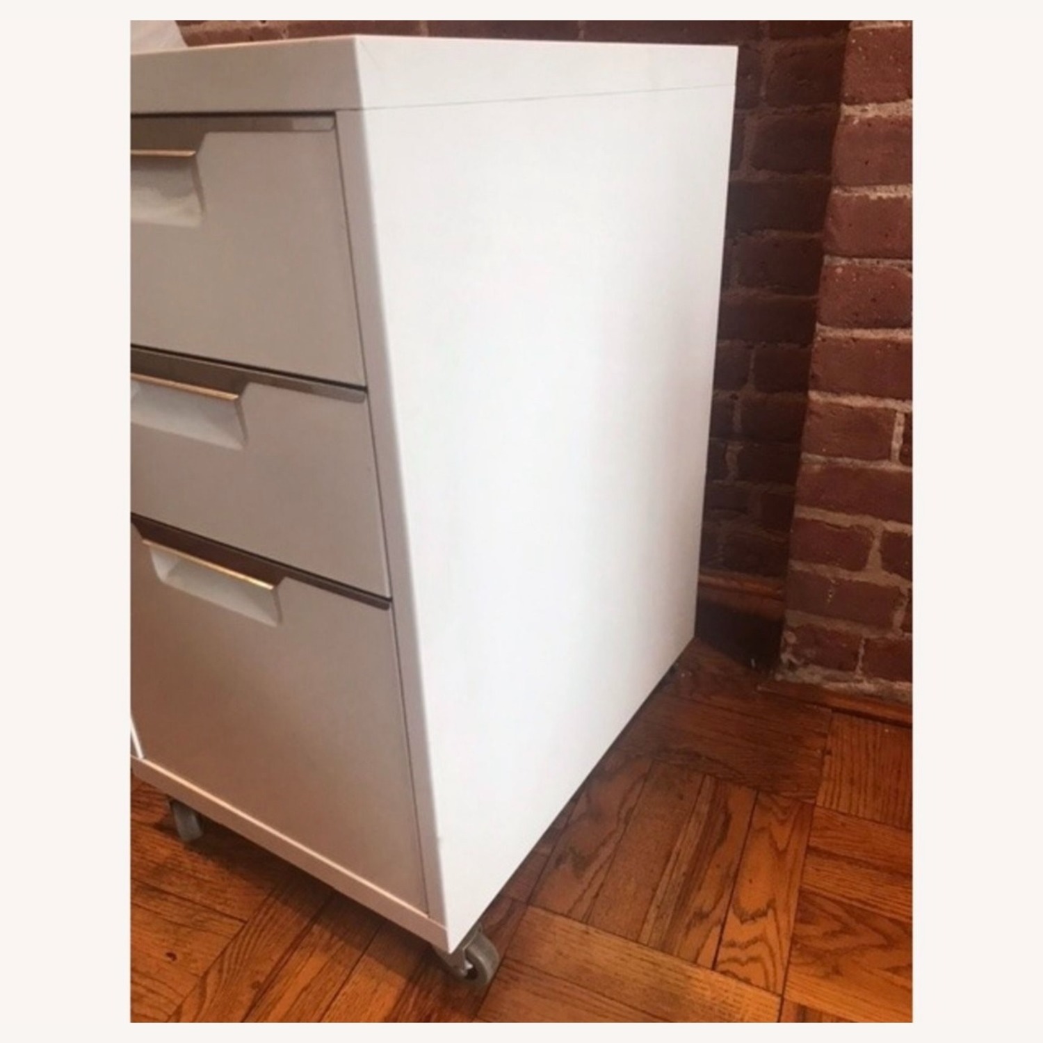 CB2 TPS White 3-Drawer Filing Cabinet - image-3